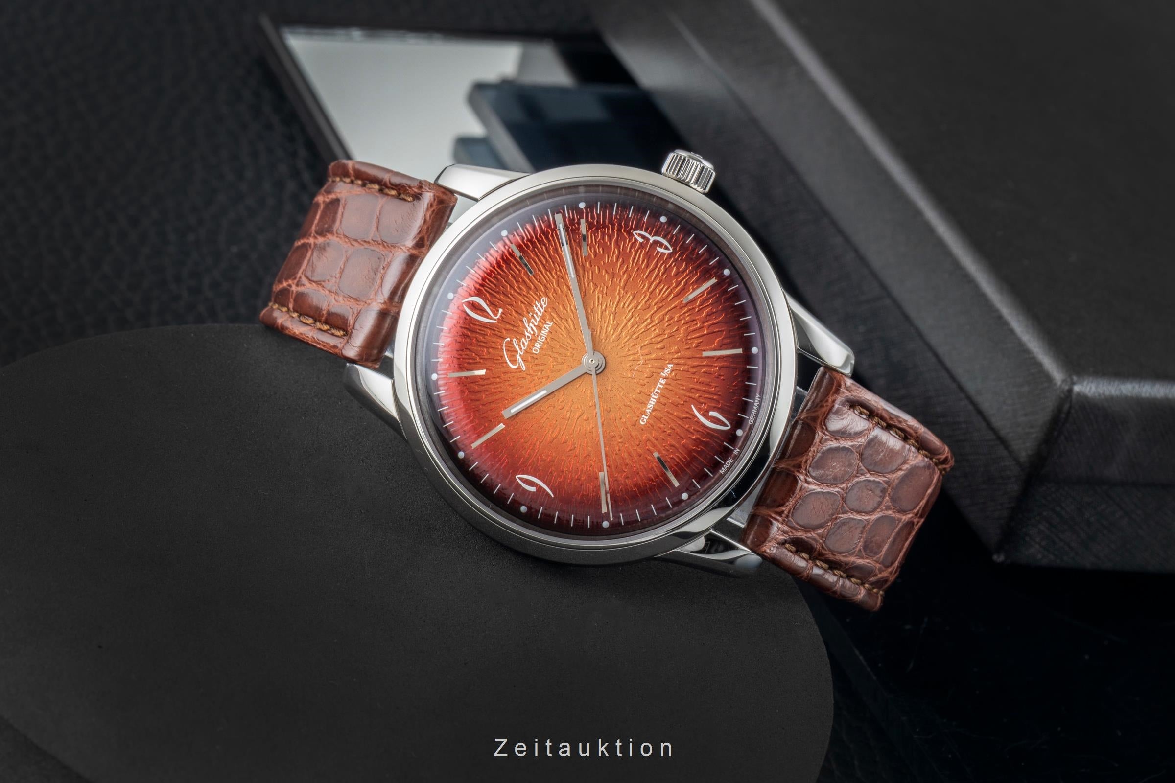 Glashütte Original Sixties Orange Automatik Ref. 1-39-52-13-02-04 B&P NP: 7100€ [2602940]