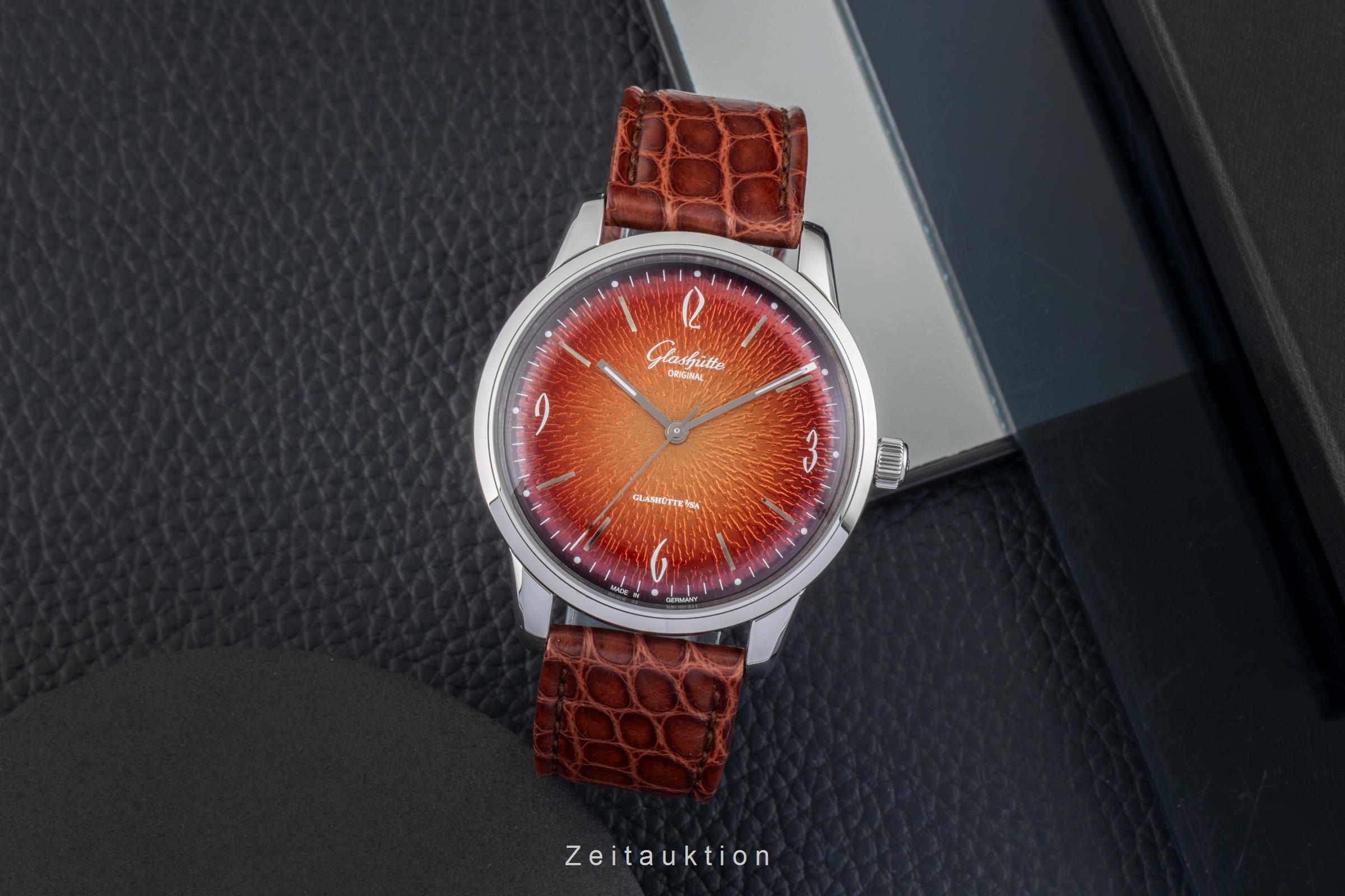 Glashütte Original Sixties Orange Automatik Ref. 1-39-52-13-02-04 B&P NP: 7100€ [2602940]