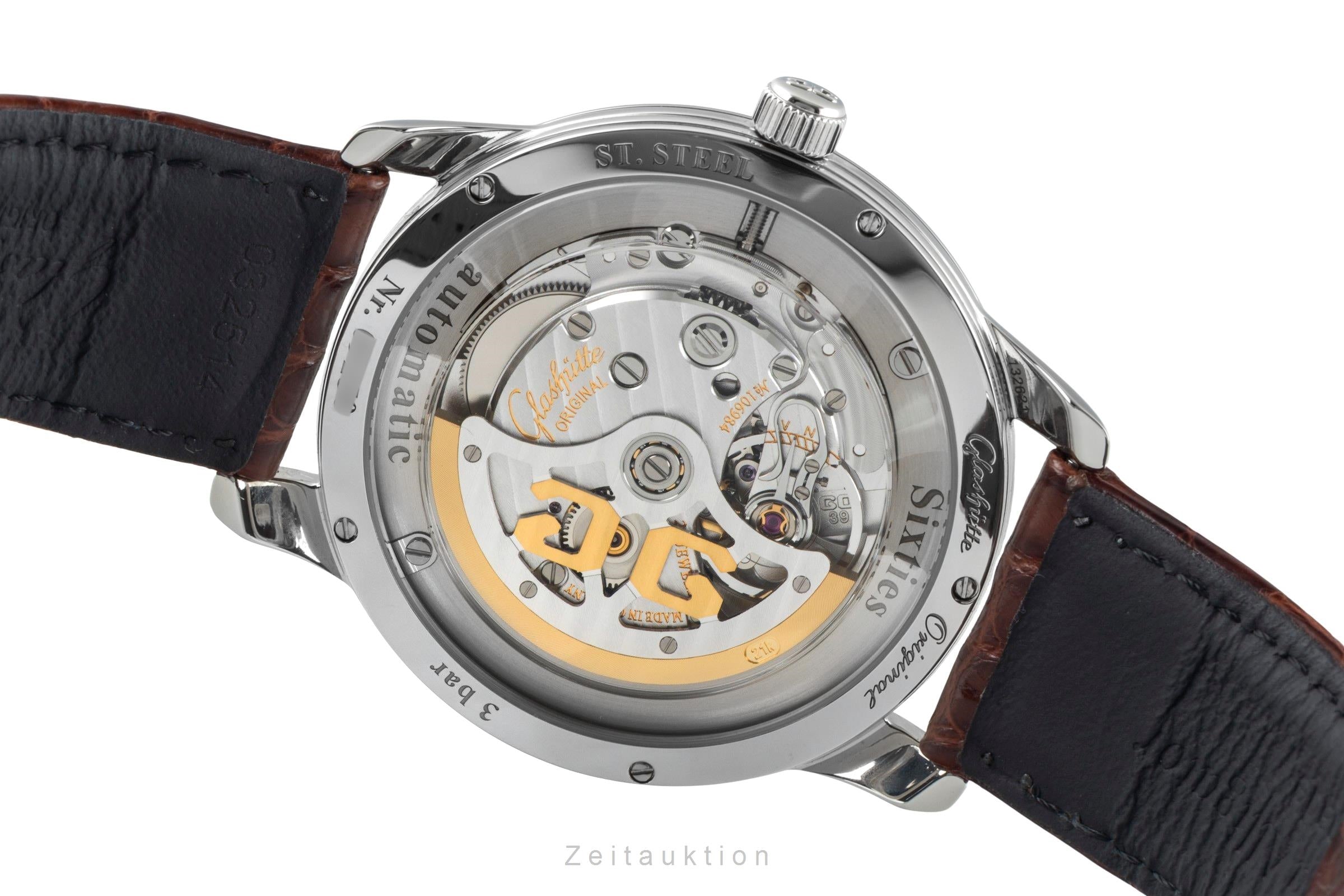 Glashütte Original Sixties Orange Automatik Ref. 1-39-52-13-02-04 B&P NP: 7100€ [2602940]