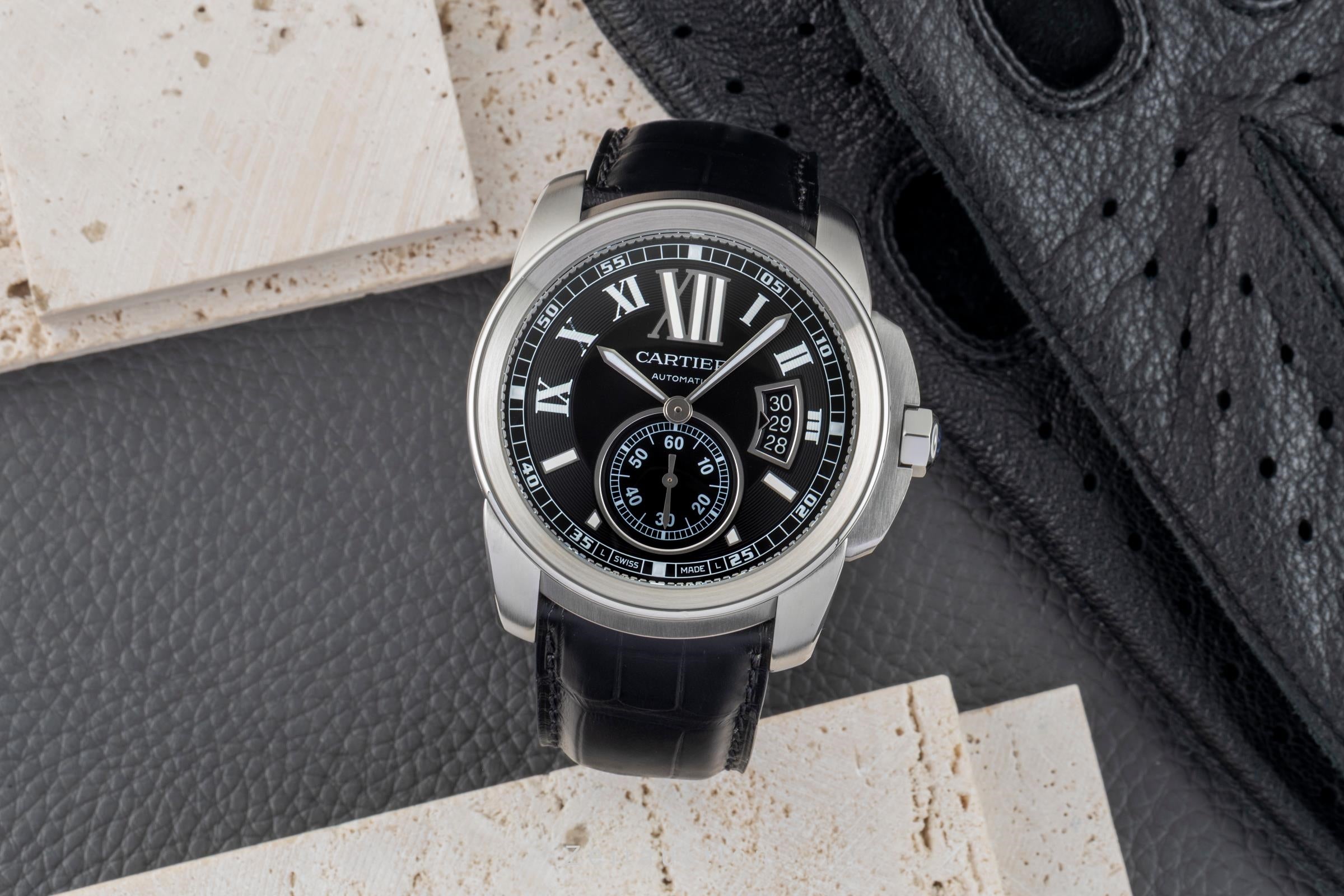 Cartier Calibre de Cartier steel automatic men's watch W7100041  [2602941]