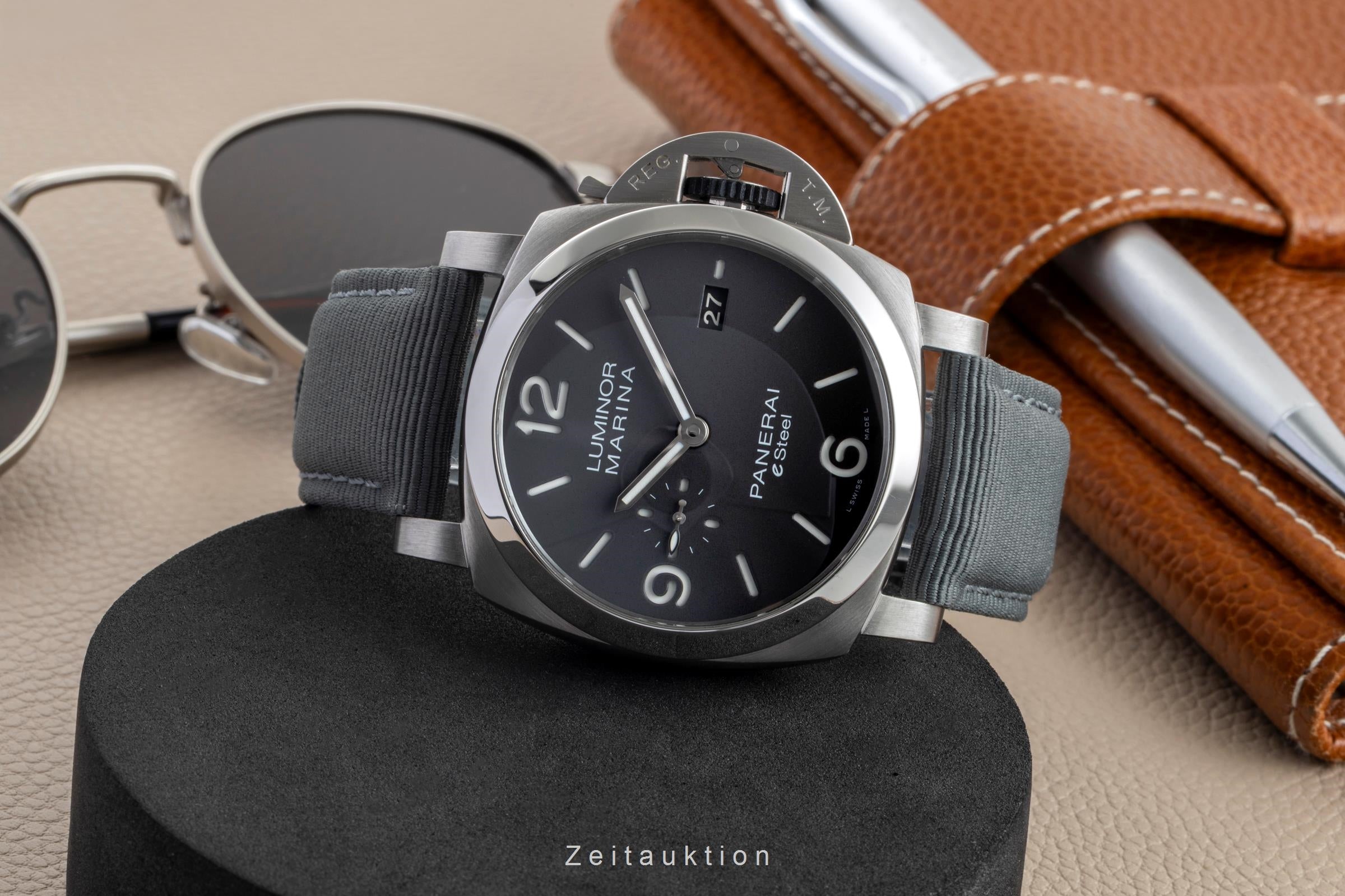 Panerai Luminor Marina acier automatique montre pour hommes PAM01358 LP: 9600EUR  [2602952]