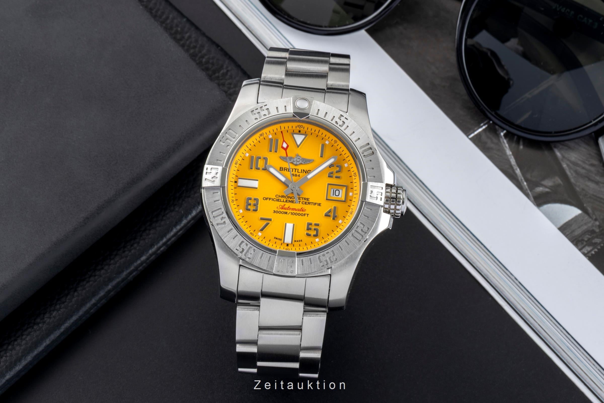 Breitling Avenger II Seawolf Stahl Automatik Herren Ref. A1733110 B&P 2018 [2602975]
