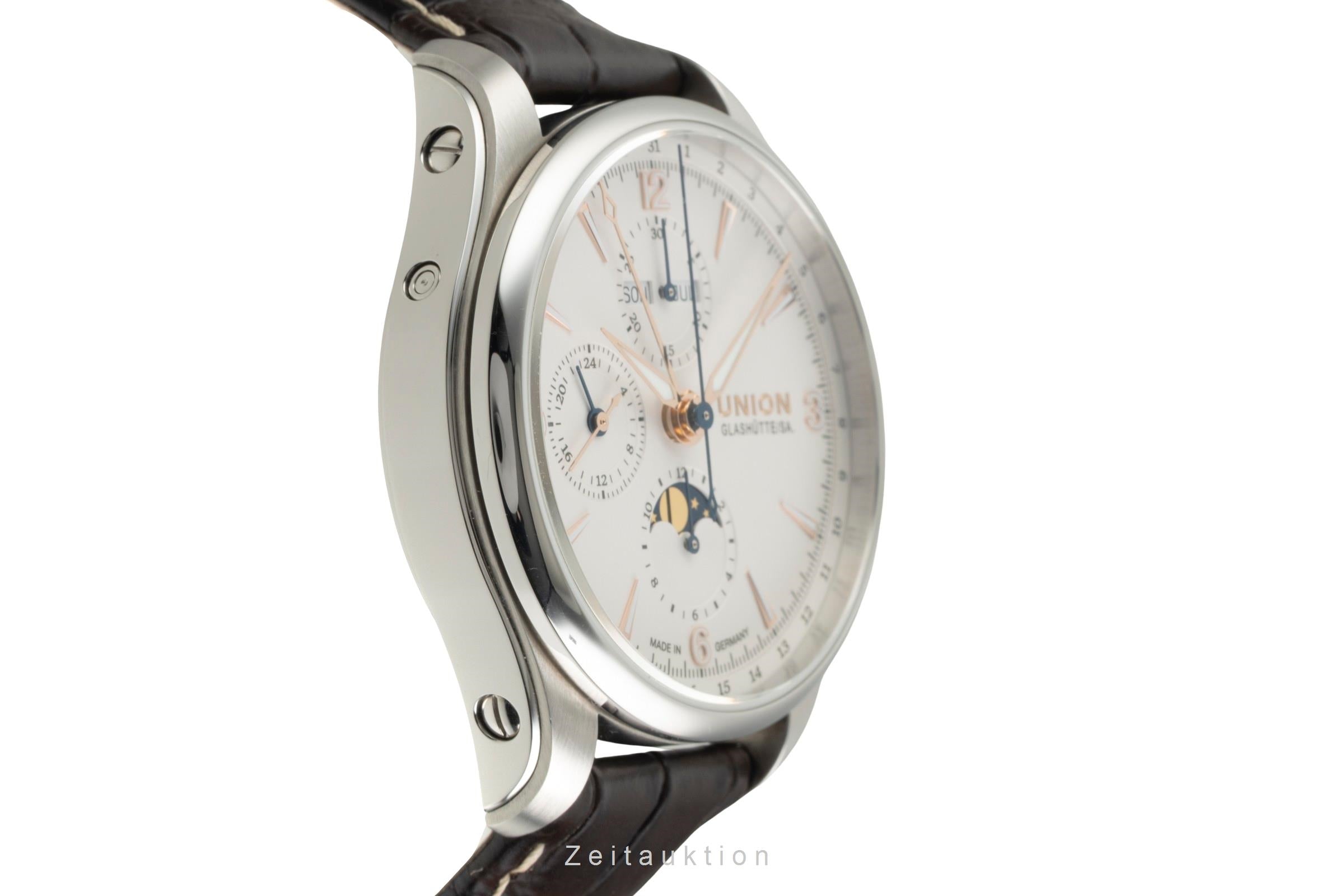 Union Glashütte Belisar cronógrafo acero automático reloj para caballeros D014.425.16.017.01 LP: 3600EUR  [2602979]