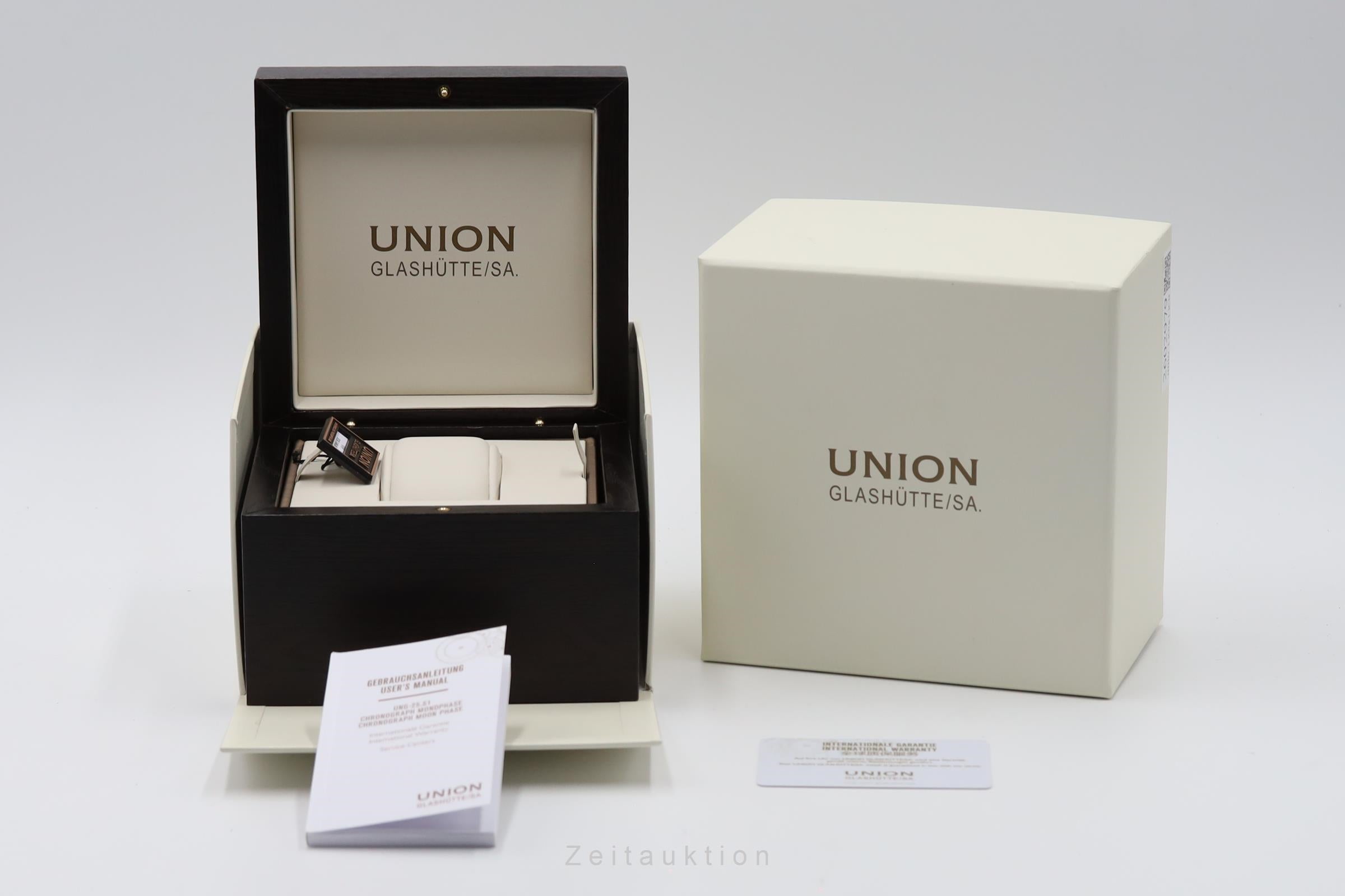 Union Glashütte Belisar cronógrafo acero automático reloj para caballeros D014.425.16.017.01 LP: 3600EUR  [2602979]