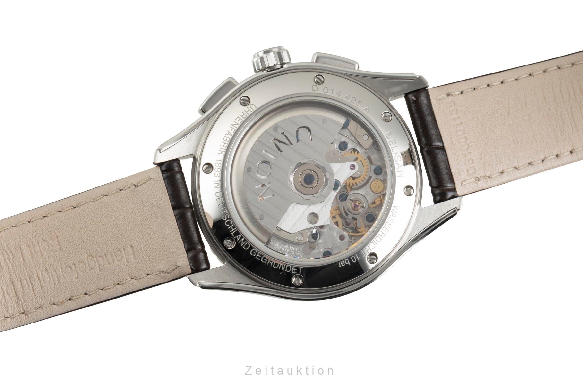 Union Glashütte Belisar cronógrafo acero automático reloj para caballeros D014.425.16.017.01 LP: 3600EUR  [2602979]