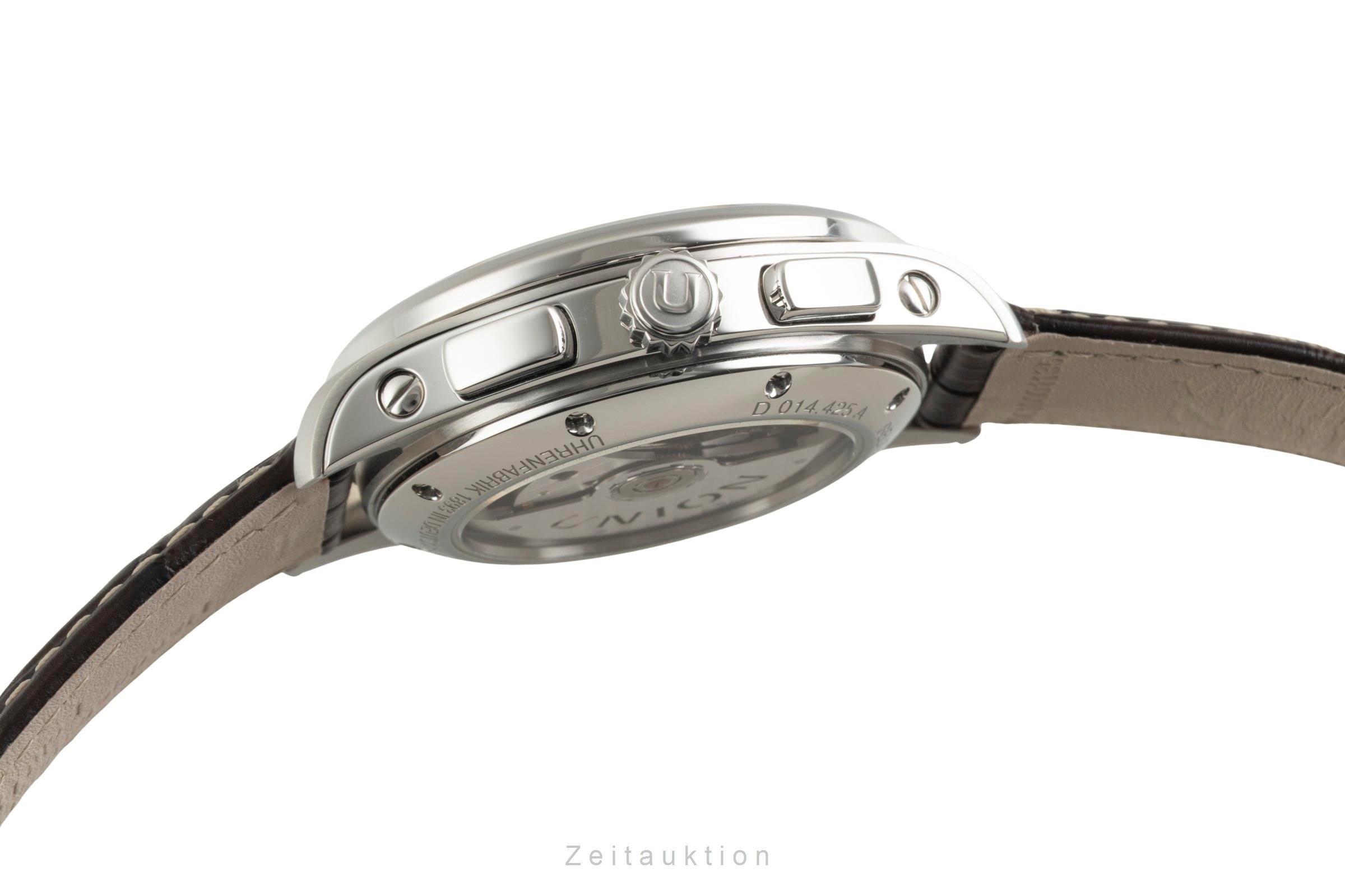Union Glashütte Belisar cronógrafo acero automático reloj para caballeros D014.425.16.017.01 LP: 3600EUR  [2602979]