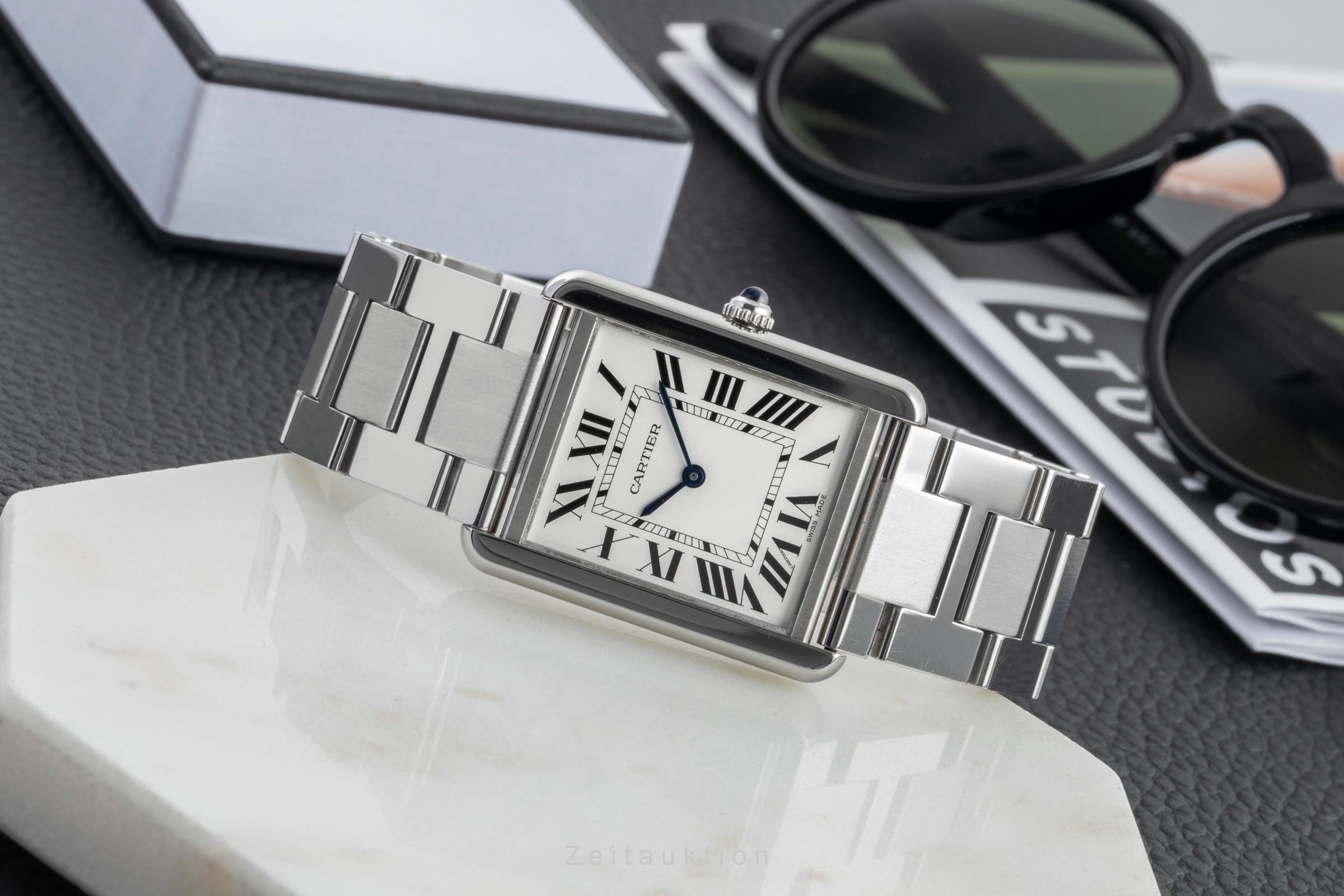 Cartier Tank 腕時計 Cartier Tank steel quartz Kal. 690 Ref. W5200014 | 2602980