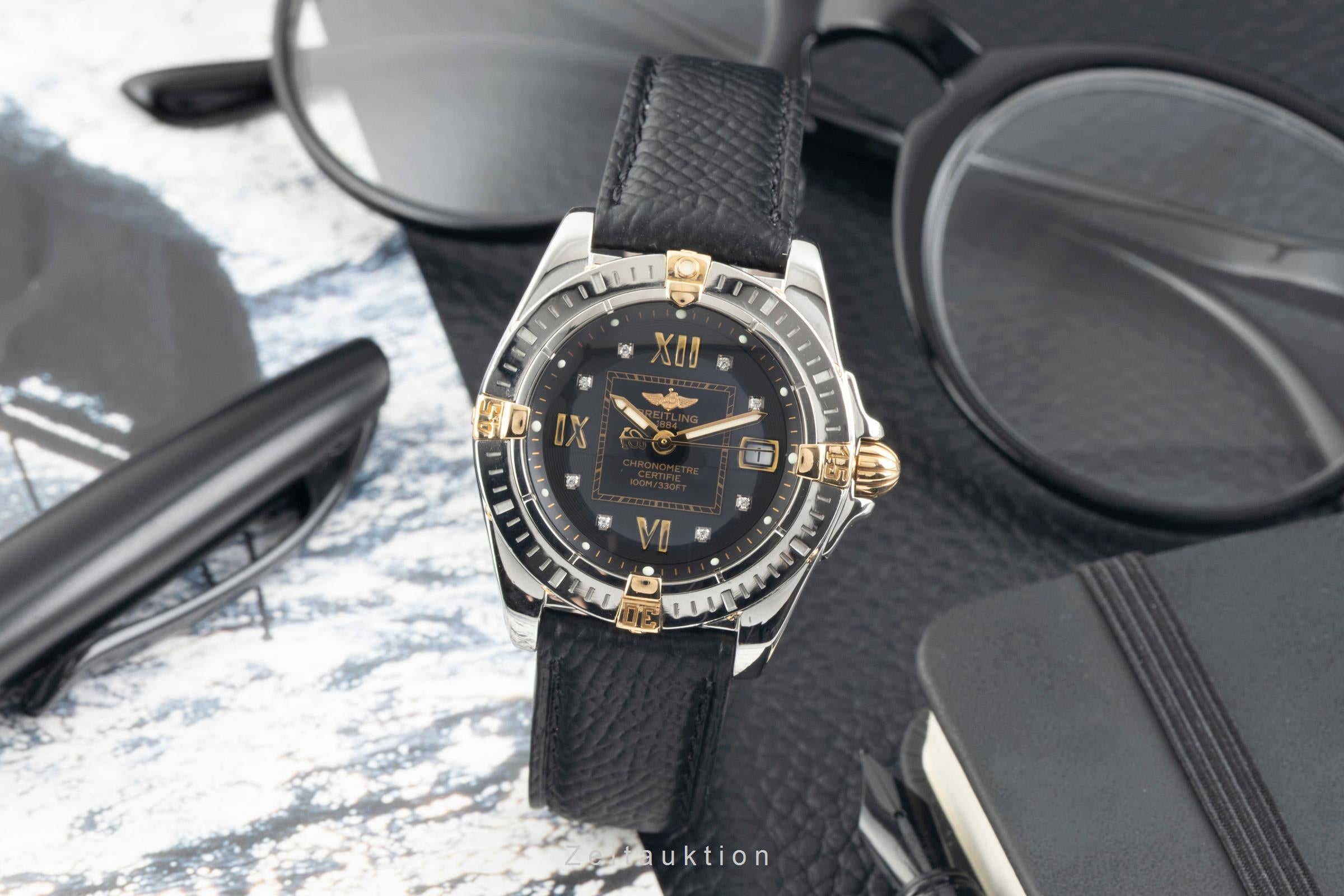 Breitling Galactic Cockpit Lady 32 Stahl / Gold Quarz Black Dial Ref. B71356  [2603006]