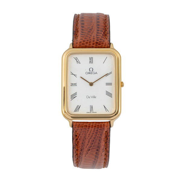 Omega De Ville gold-plated quartz unisex 195.0042 Vintage  [2603030]