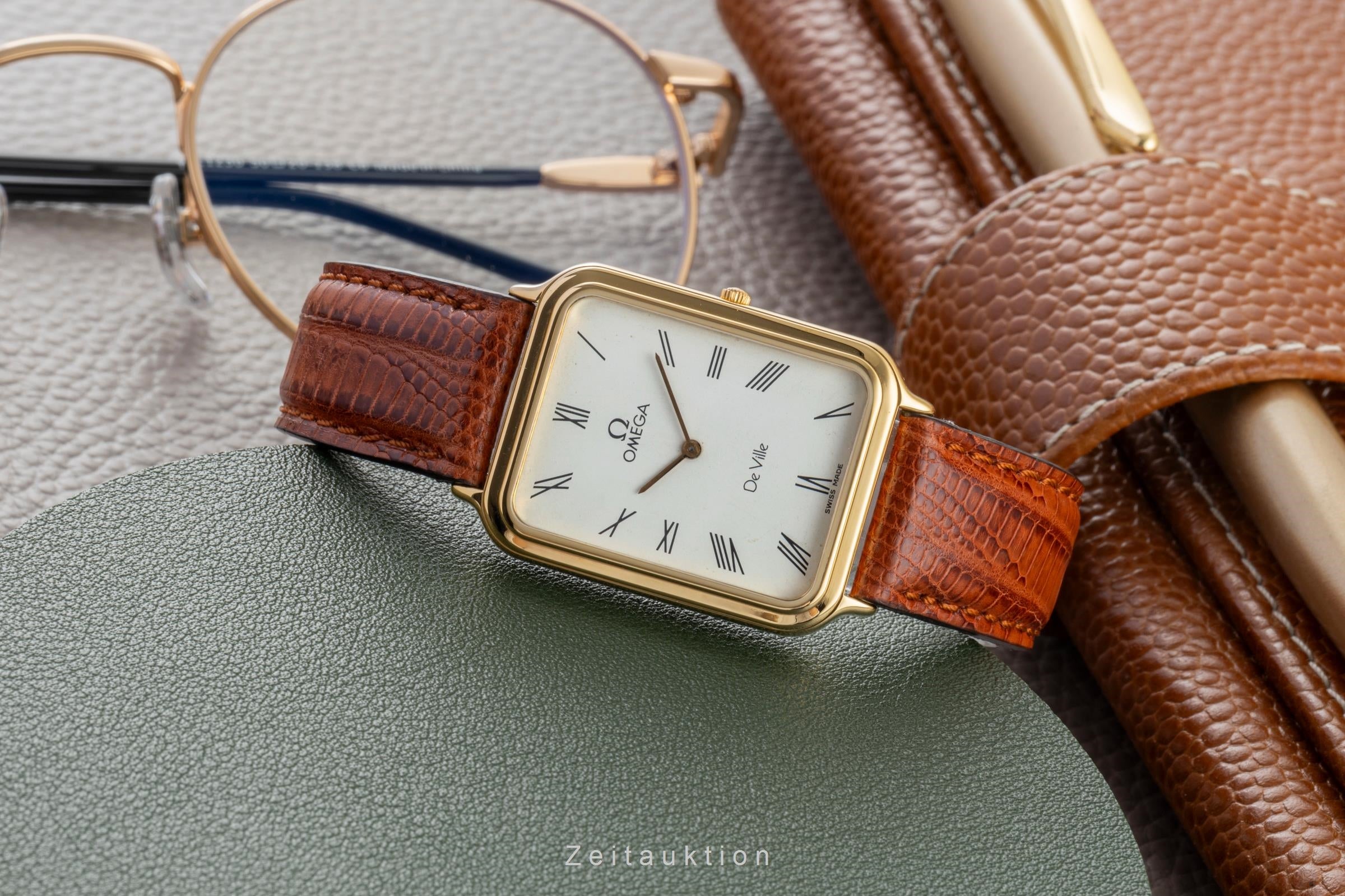 Omega De Ville gold-plated quartz unisex 195.0042 Vintage  [2603030]