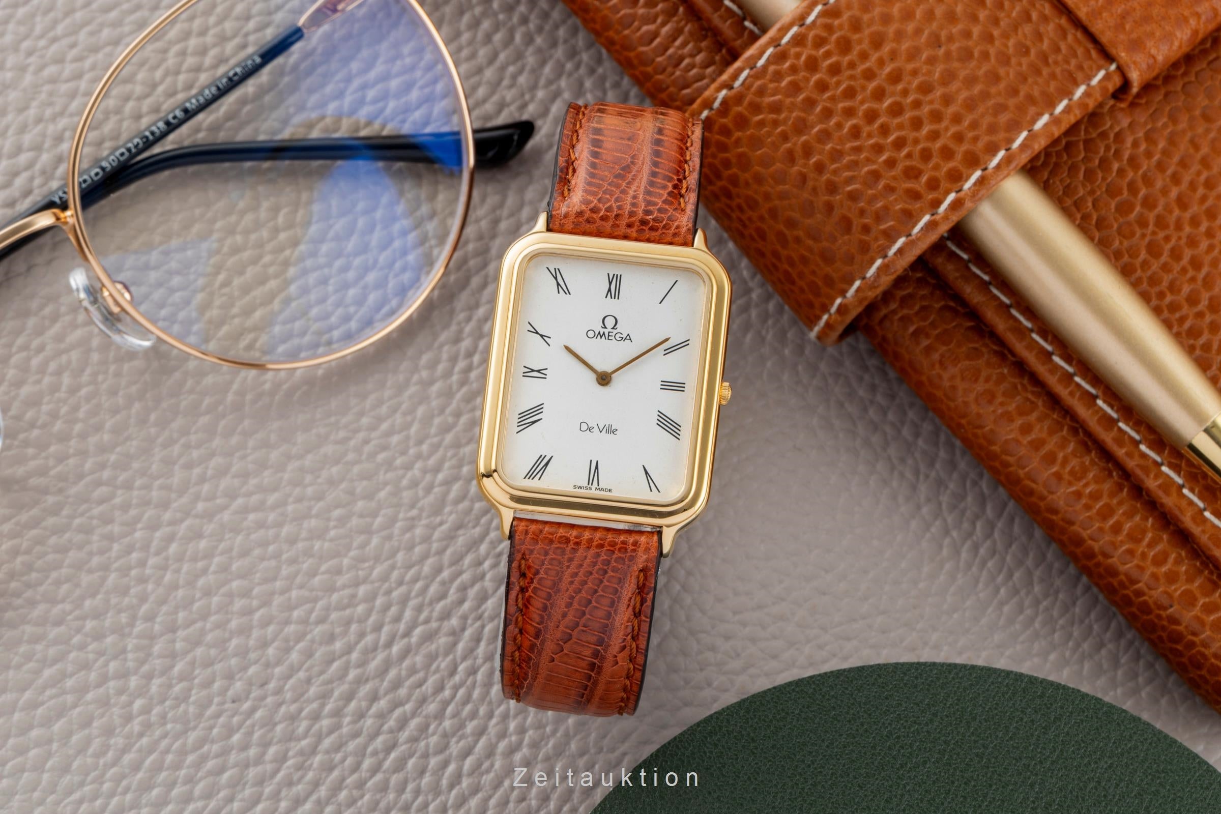Omega De Ville gold-plated quartz unisex 195.0042 Vintage  [2603030]