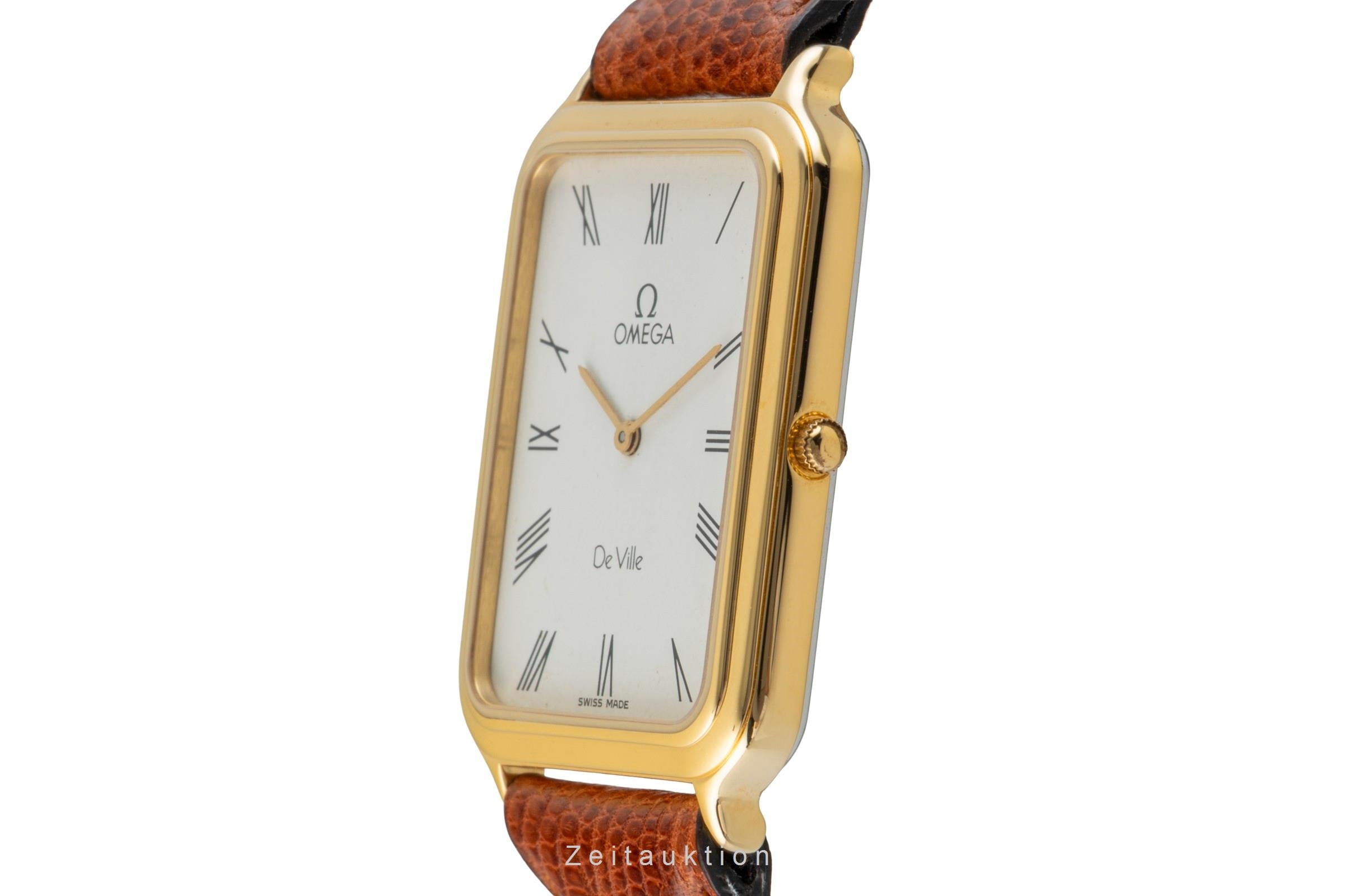 Omega De Ville gold-plated quartz unisex 195.0042 Vintage  [2603030]