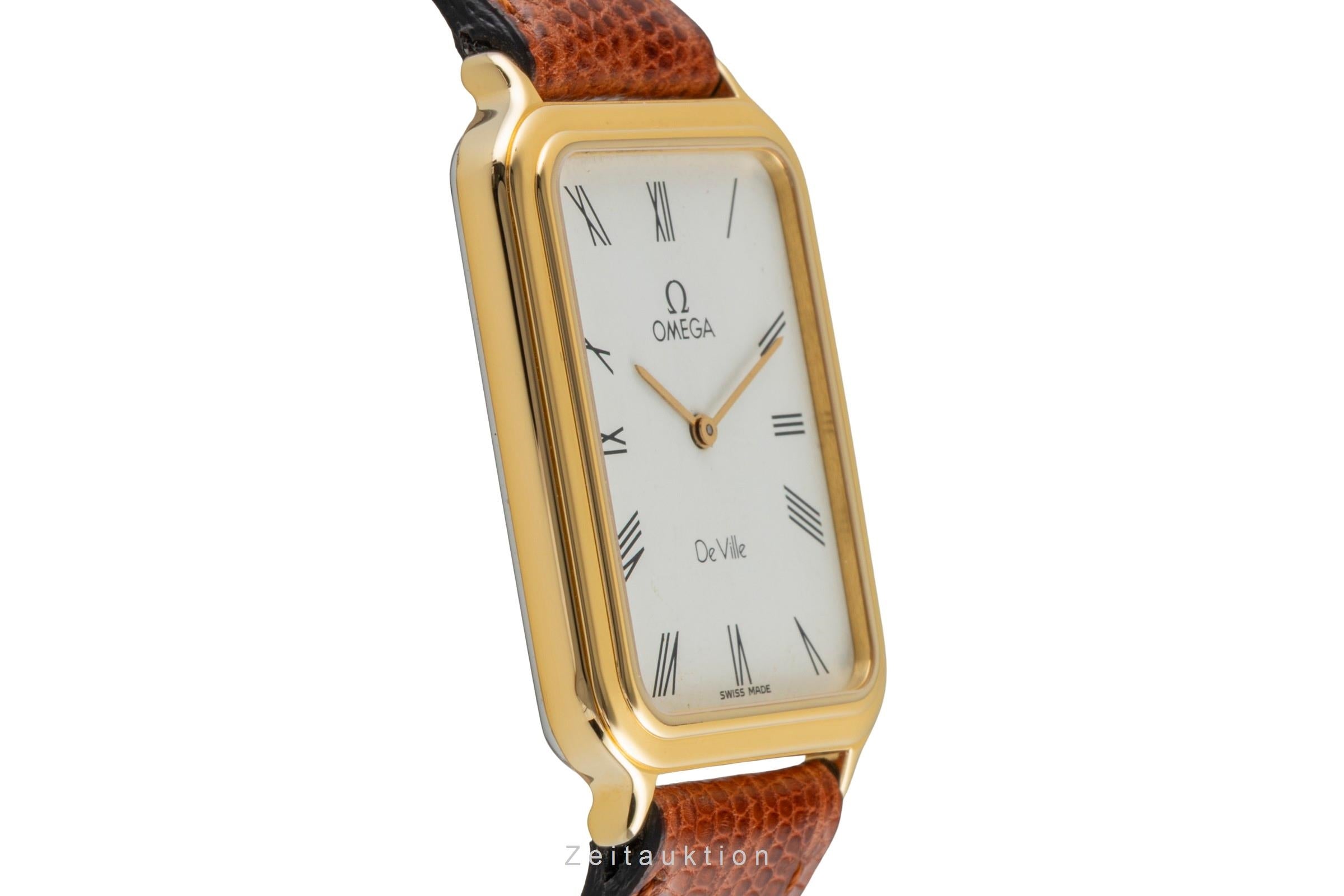 Omega De Ville gold-plated quartz unisex 195.0042 Vintage  [2603030]