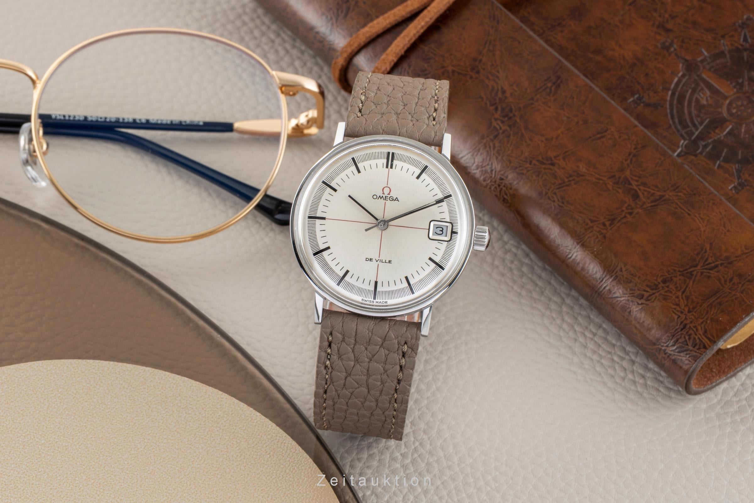 Omega De Ville acier à remontage manuel montre pour hommes 136.019 Vintage  [2603031]