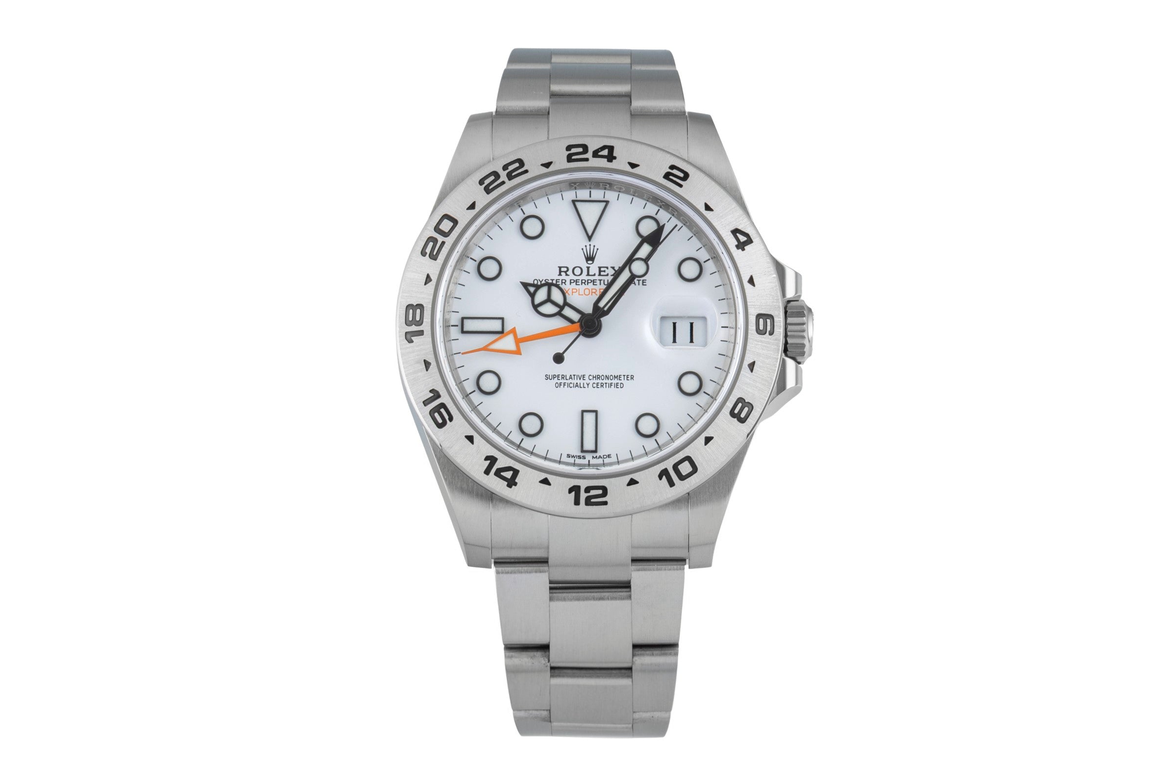 Rolex Explorer II White Dial Oyster Edelstahl Automatik Herrenuhr Ref 216570 B&P [2603032]