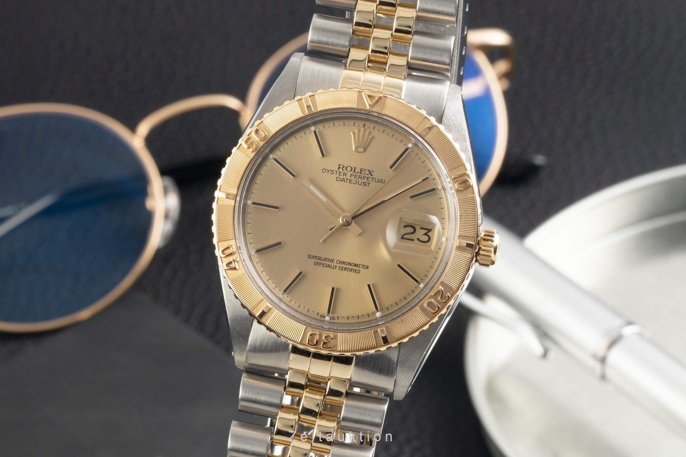 Rolex Datejust acier / or  automatique montre pour hommes 1625 Vintage  [2603035]