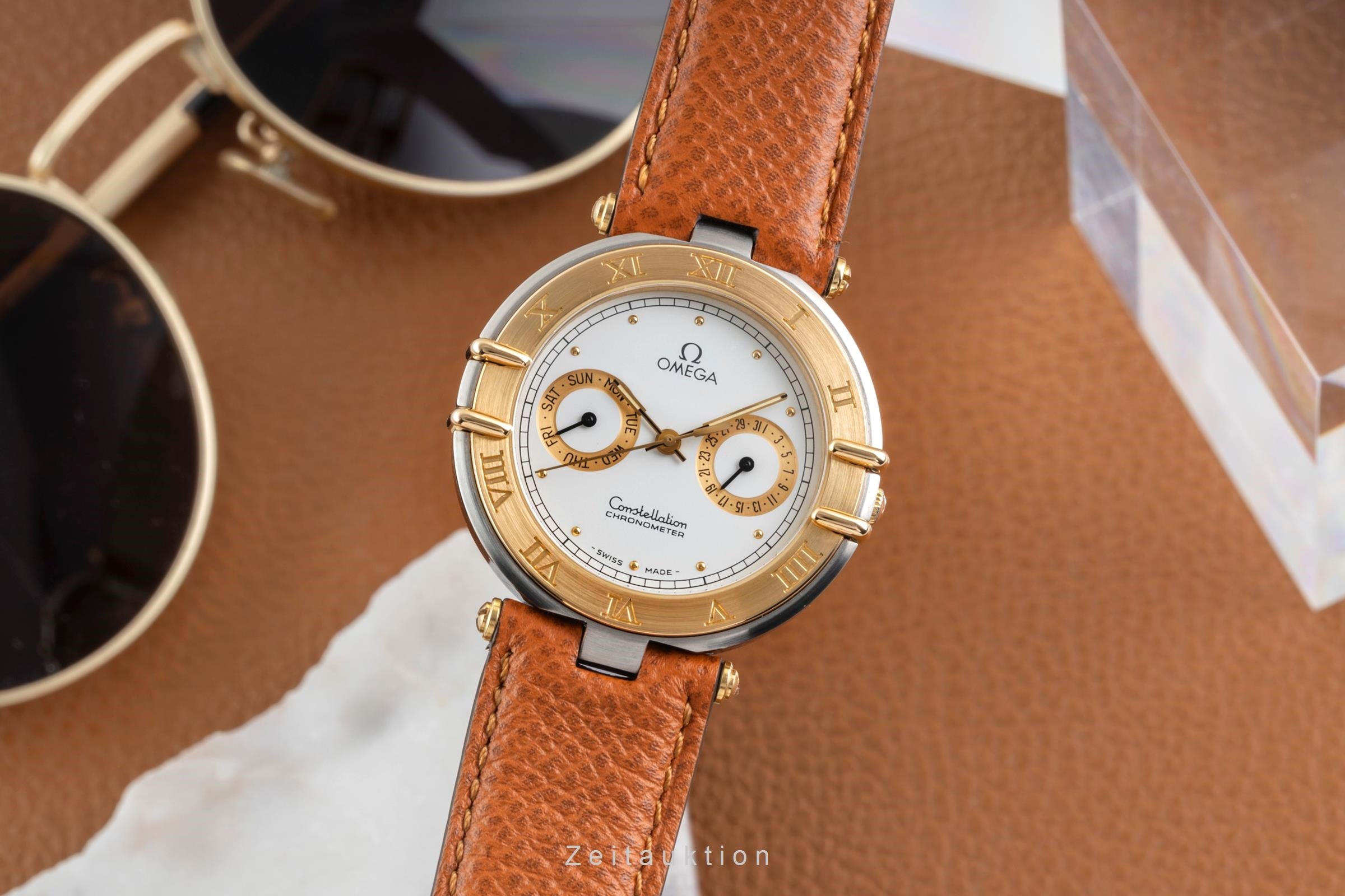 Omega Constellation acciaio / oro quarzo unisex 198.0145  [2603041]