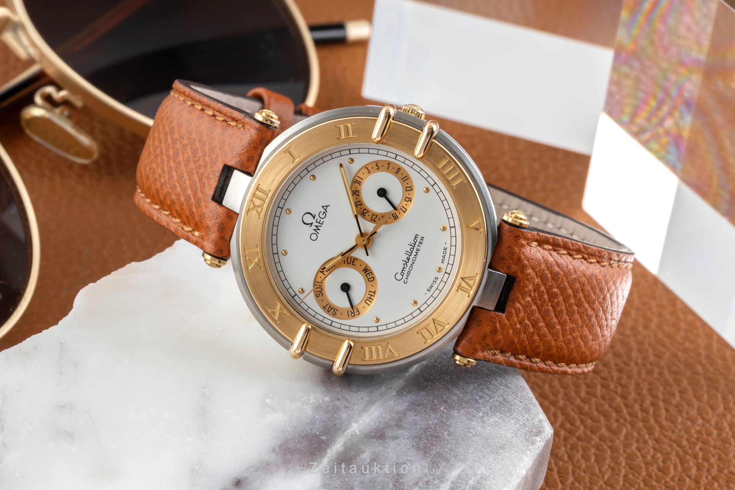 Omega Constellation acciaio / oro quarzo unisex 198.0145  [2603041]