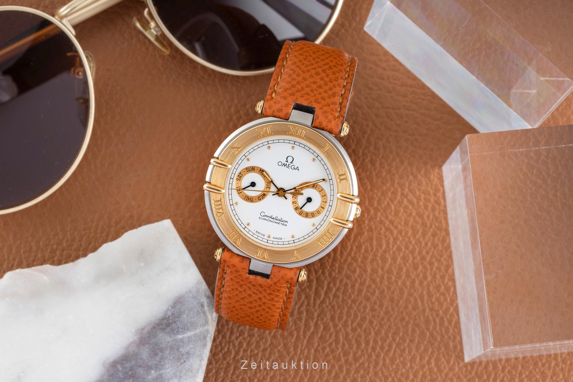 Omega Constellation acciaio / oro quarzo unisex 198.0145  [2603041]