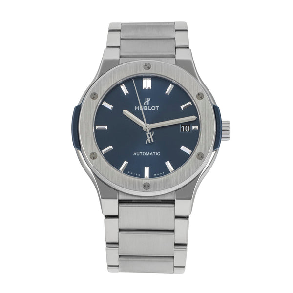Hublot Classic Fusion Blue Titan Automatik Herrenuhr Ref. 510.NX.7170.NX B&P  [2603050]