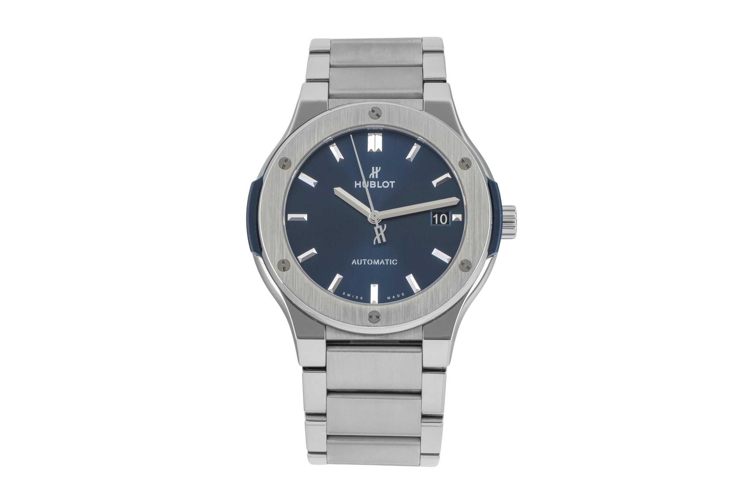 Hublot Classic Fusion Blue Titan Automatik Herrenuhr Ref. 510.NX.7170.NX B&P  [2603050]