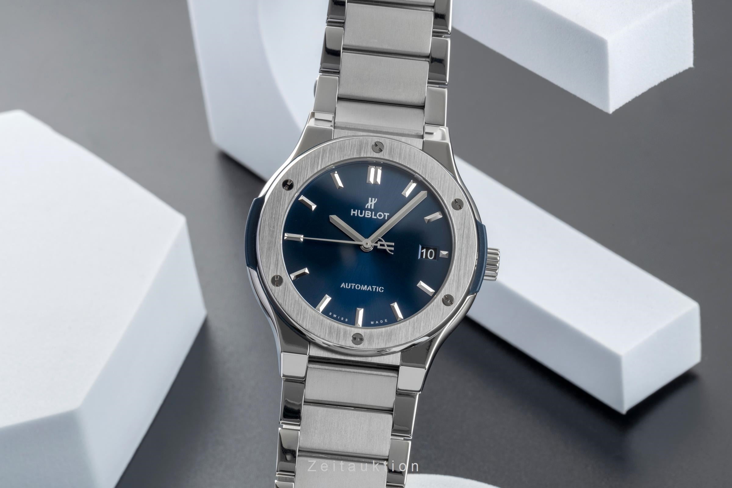 Hublot Classic Fusion Blue Titan Automatik Herrenuhr Ref. 510.NX.7170.NX B&P  [2603050]