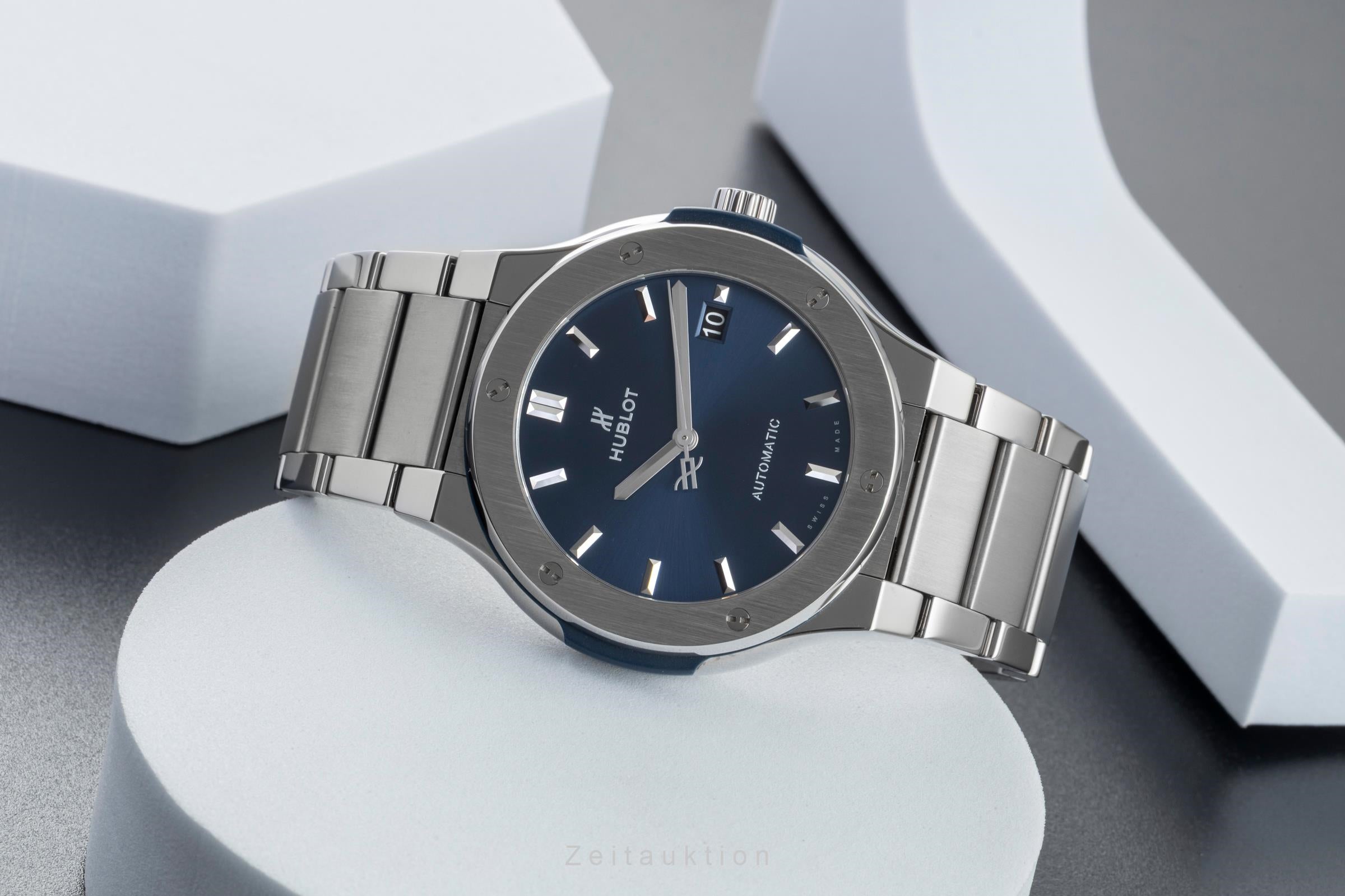Hublot Classic Fusion Blue Titan Automatik Herrenuhr Ref. 510.NX.7170.NX B&P  [2603050]