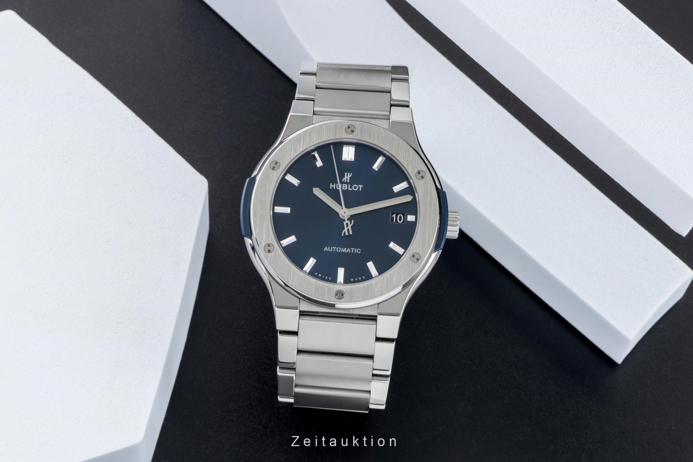 Hublot Classic Fusion Blue Titan Automatik Herrenuhr Ref. 510.NX.7170.NX B&P  [2603050]
