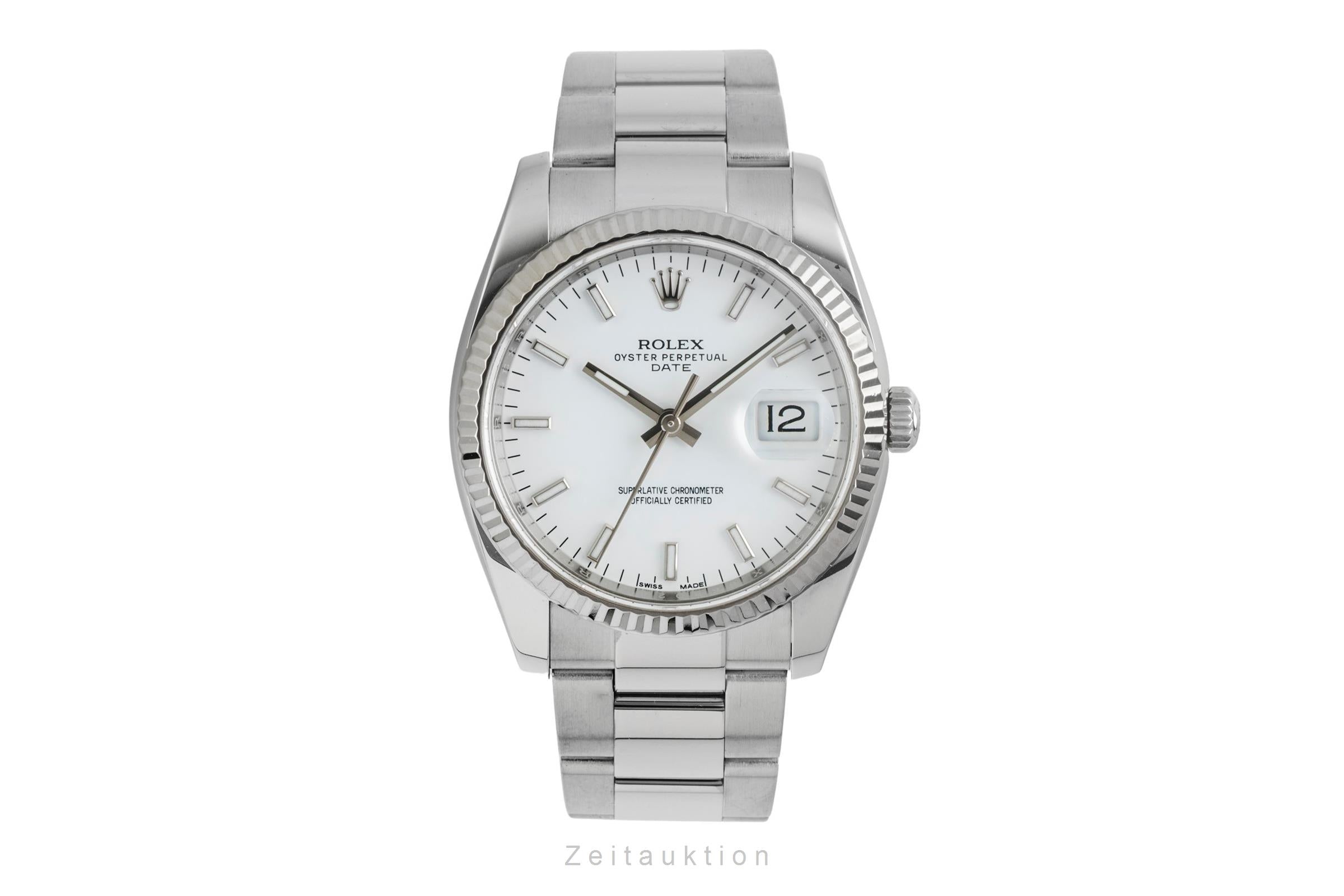 Rolex Datejust steel / white gold automatic men's watch 115234  [2603058]