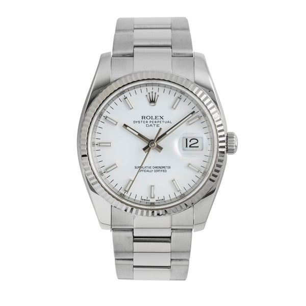 Rolex Datejust steel / white gold automatic men's watch 115234  [2603058]