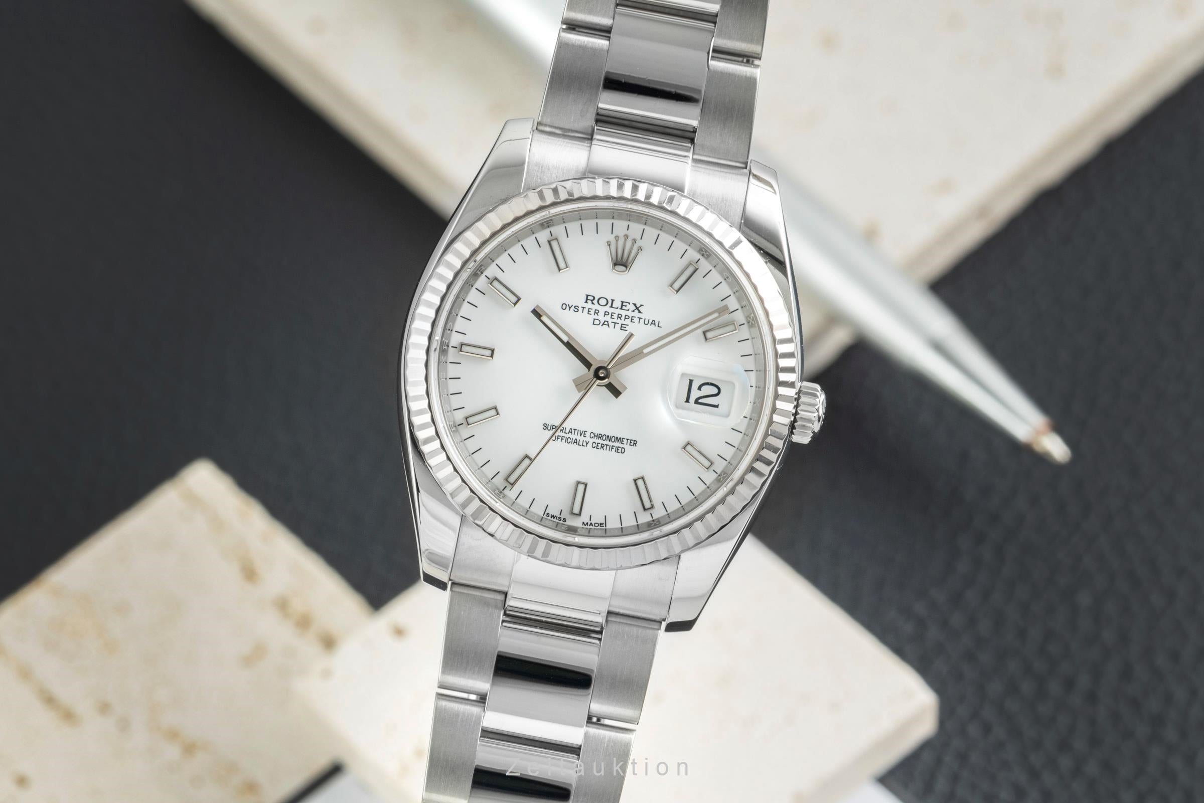 Rolex Datejust steel / white gold automatic men's watch 115234  [2603058]