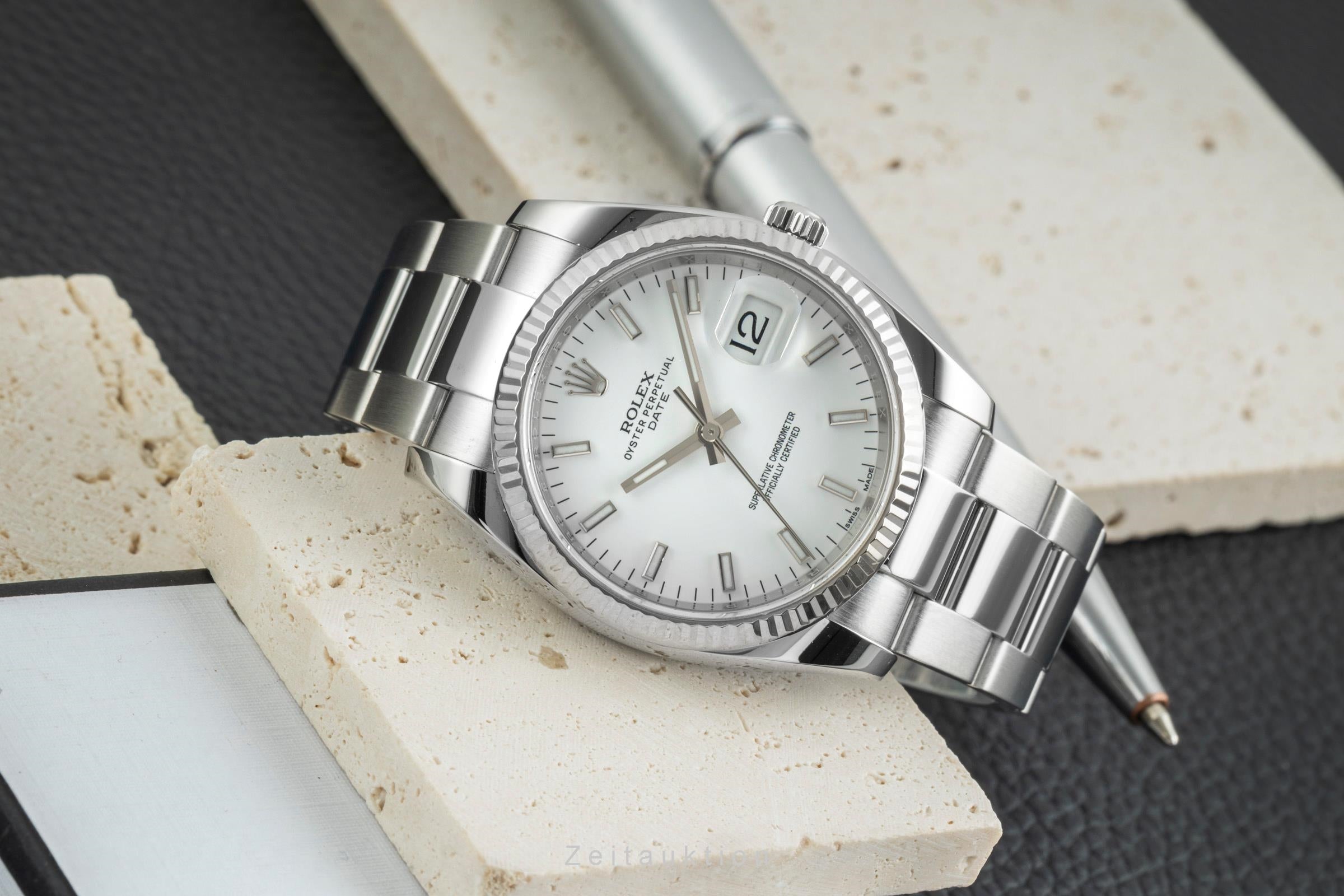 Rolex Datejust steel / white gold automatic men's watch 115234  [2603058]