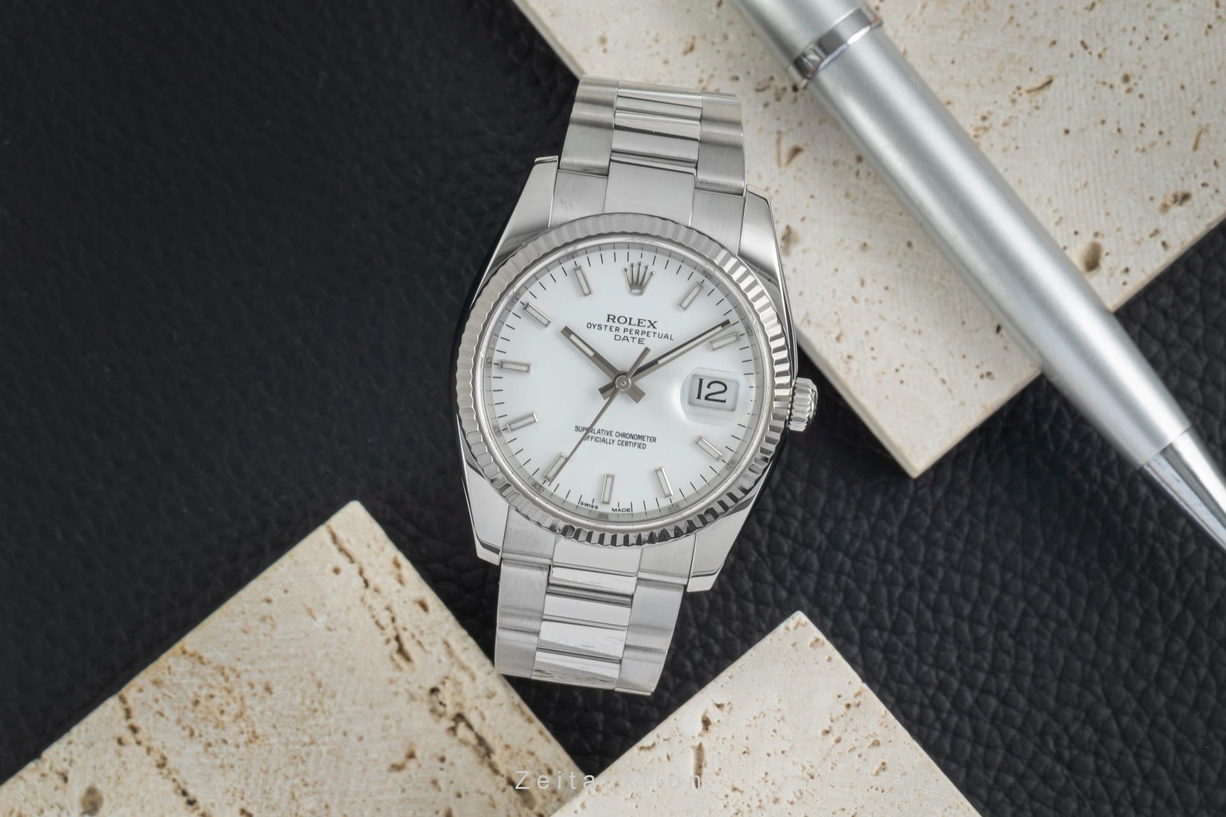 Rolex Datejust steel / white gold automatic men's watch 115234  [2603058]