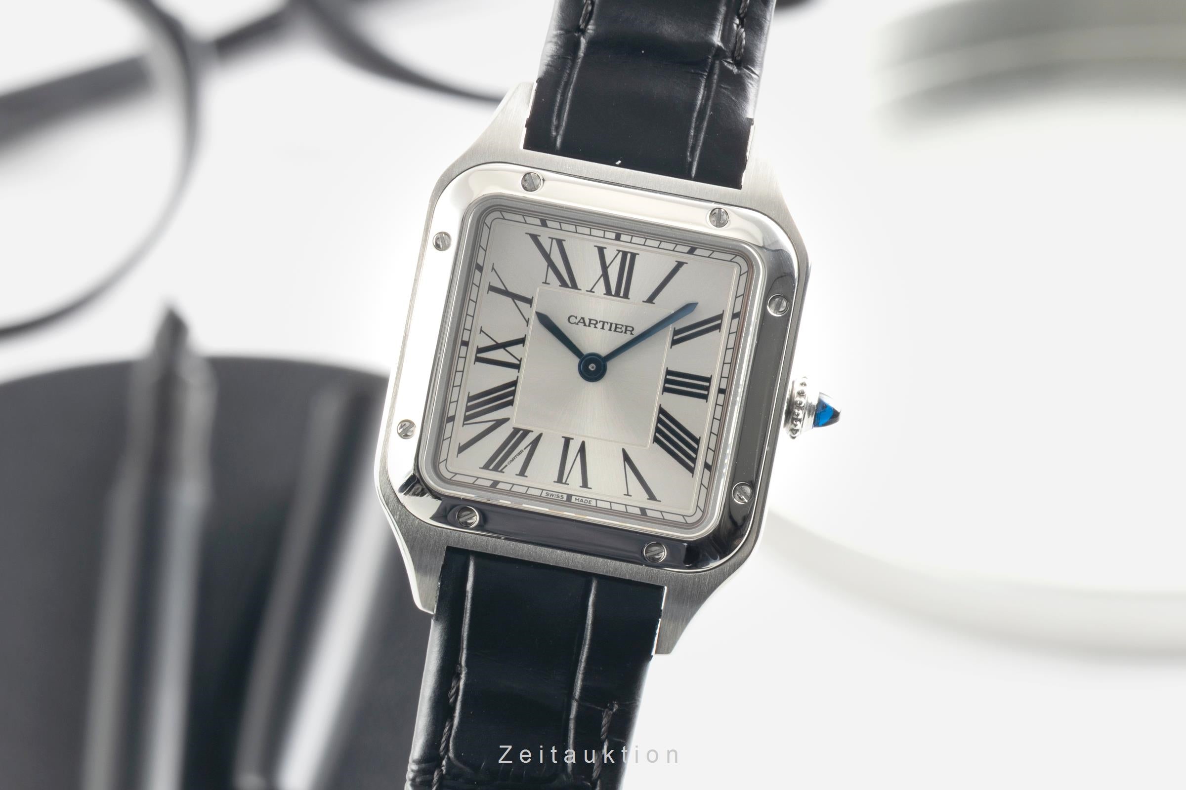 Cartier Santos Dumont steel quartz women's watch WSSA0023  [2603064]