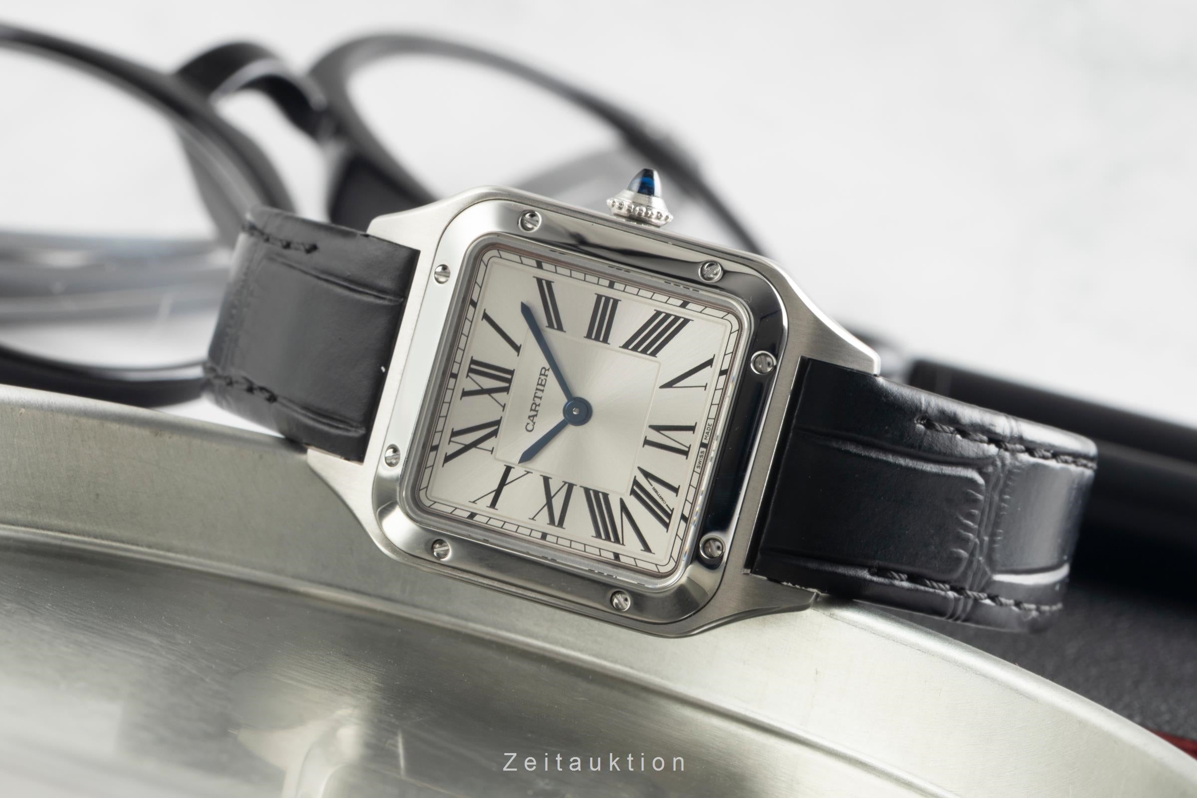Cartier Santos Dumont steel quartz women's watch WSSA0023  [2603064]