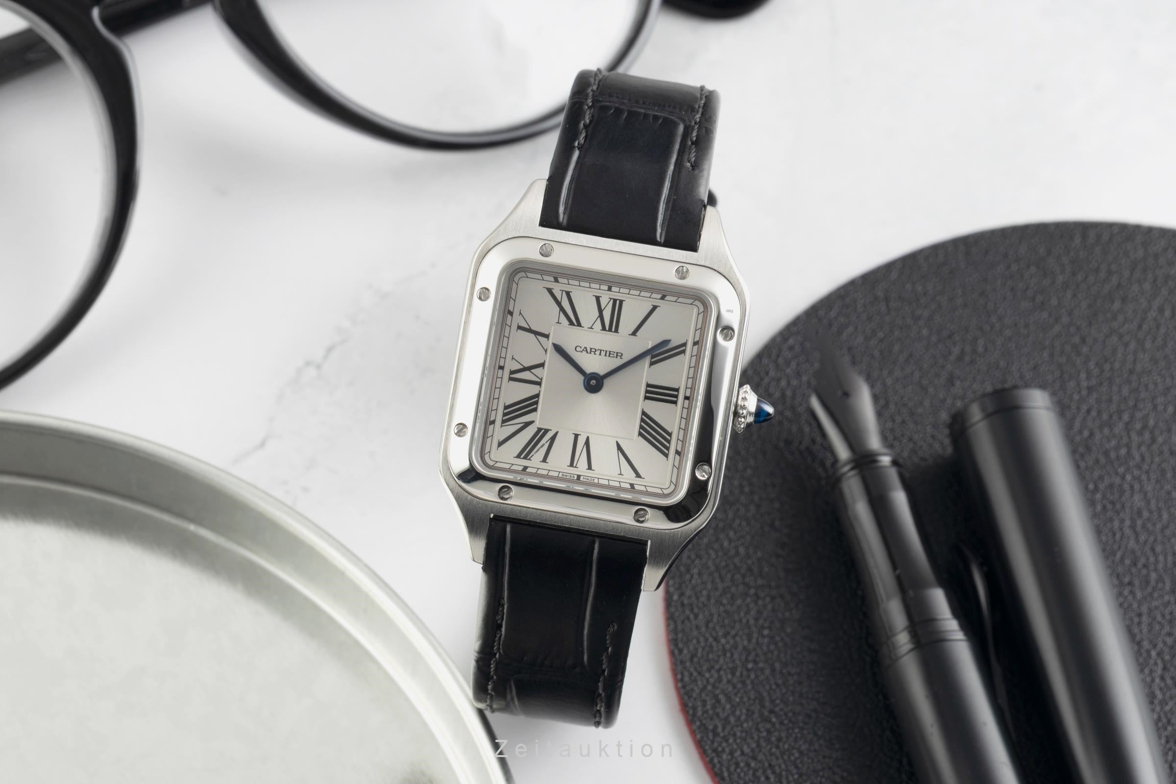 Cartier Santos Dumont steel quartz women's watch WSSA0023  [2603064]