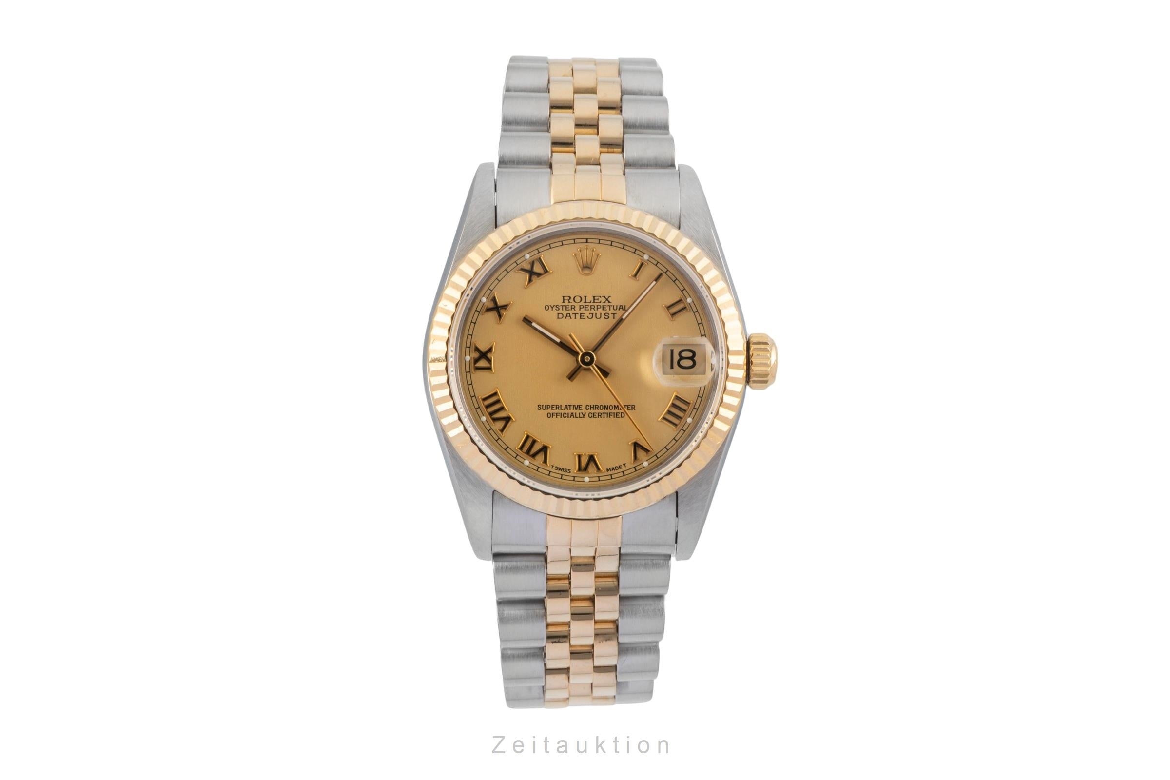 Rolex Datejust Stahl / Gold Roman Dial Automatik Damenuhr Ref. 68273  [2603072]