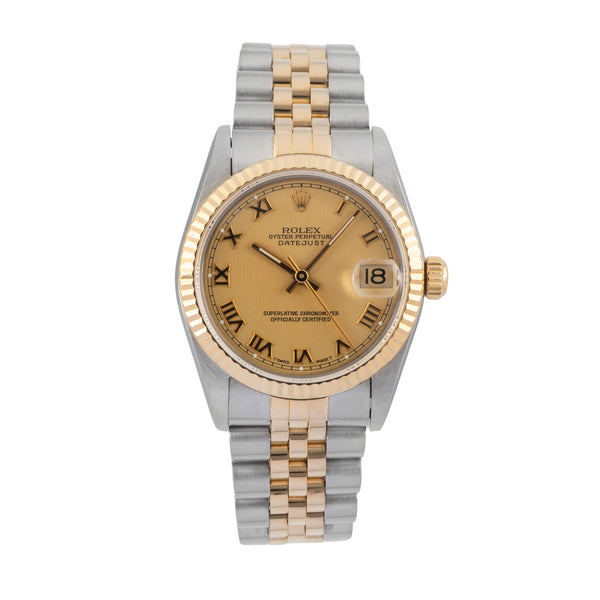 Rolex Datejust Stahl / Gold Roman Dial Automatik Damenuhr Ref. 68273  [2603072]