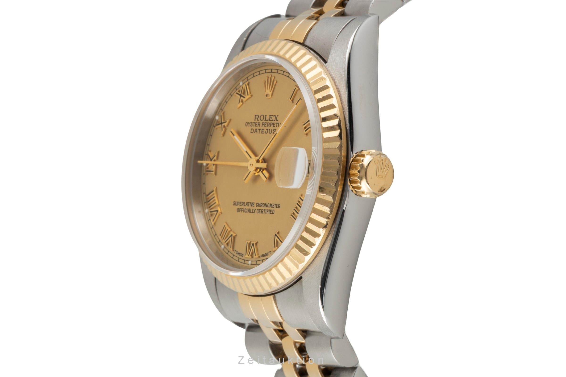 Rolex Datejust Stahl / Gold Roman Dial Automatik Damenuhr Ref. 68273  [2603072]