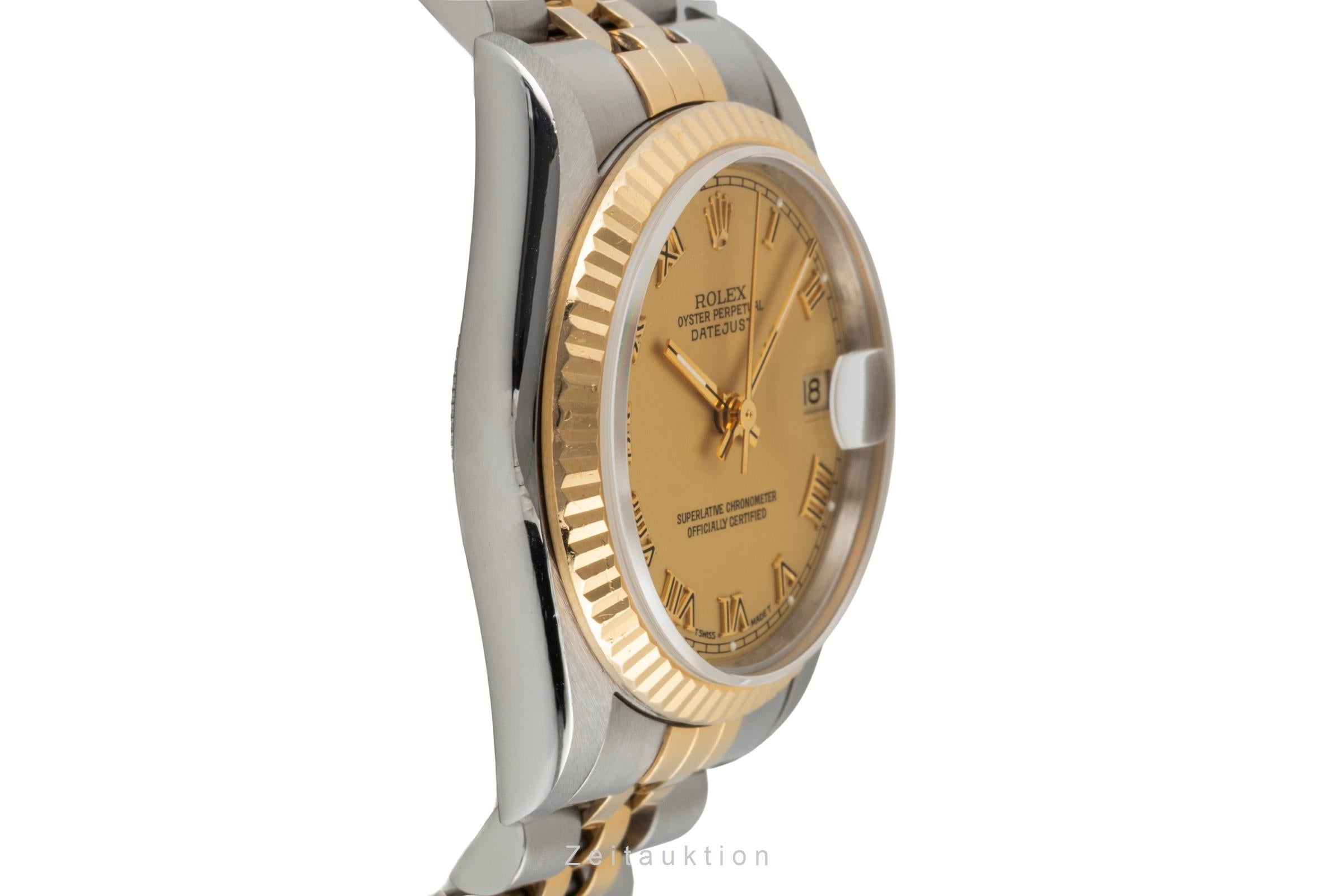 Rolex Datejust Stahl / Gold Roman Dial Automatik Damenuhr Ref. 68273  [2603072]