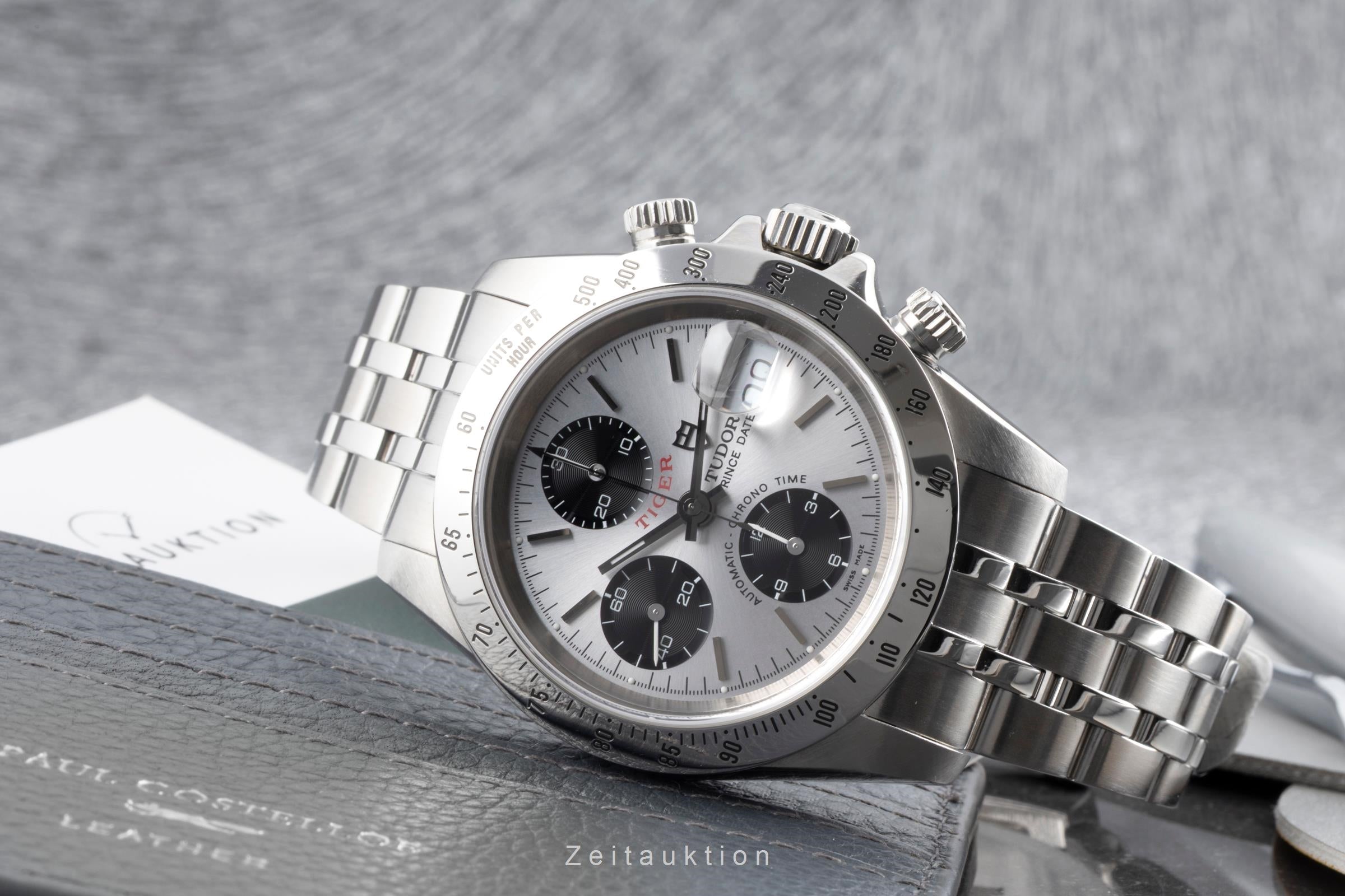 Tudor Prince Date chronographe acier automatique montre pour hommes 79280  [2603080]