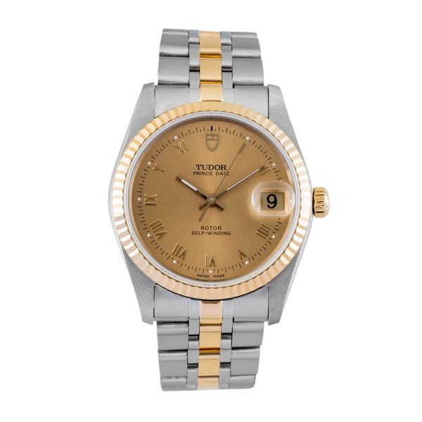 Tudor Prince Date steel / gold automatic men's watch 74033  [2603091]