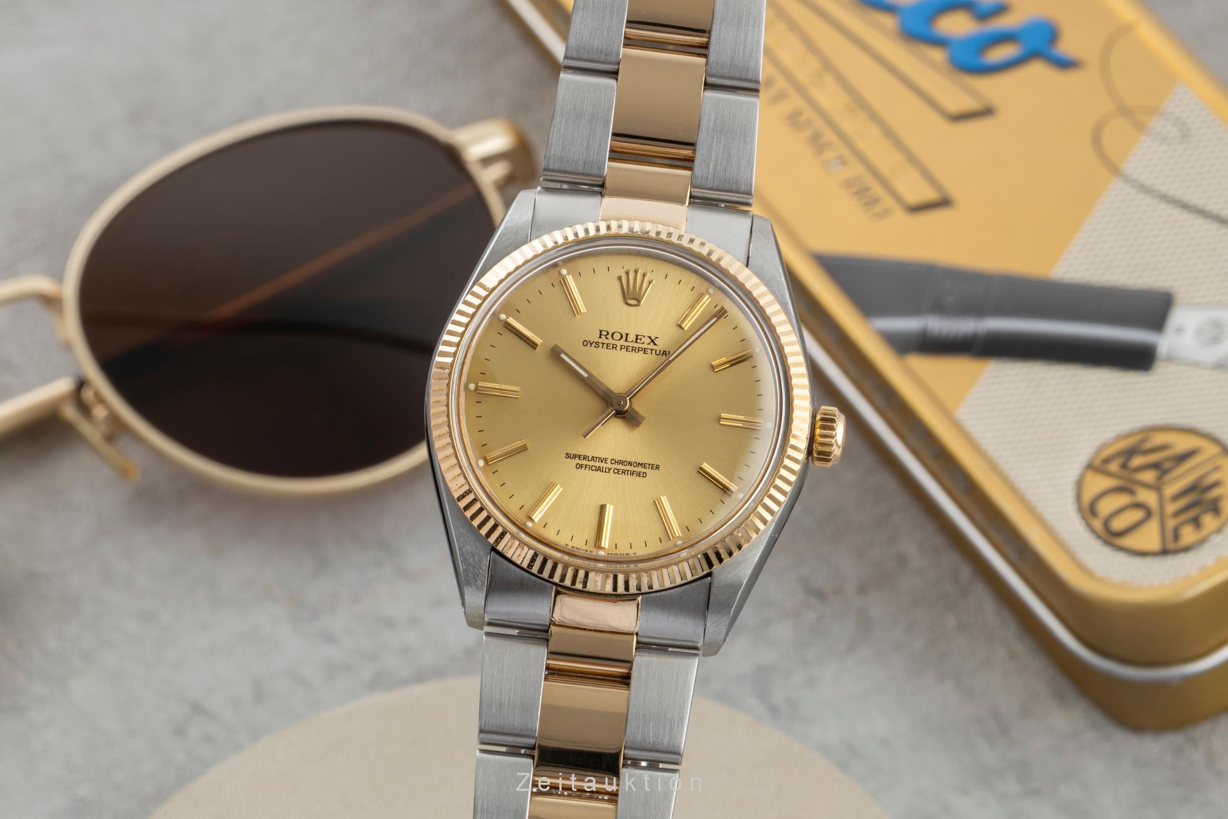 Rolex Oyster Perpetual acciaio / oro automatismo orologio da uomo 1005  [2603092]