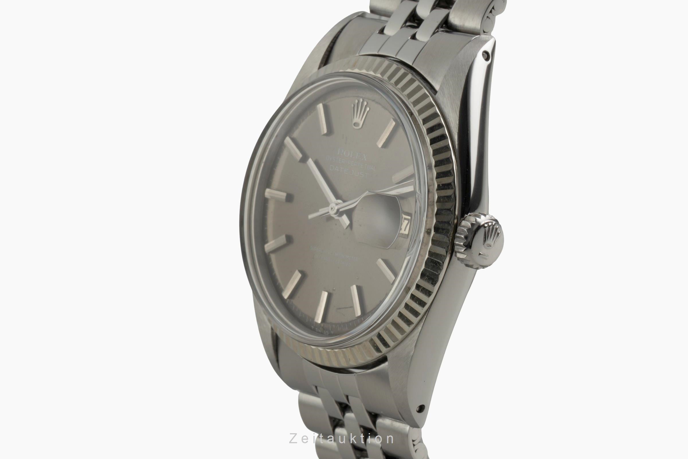 Rolex Datejust acier / or blanc automatique montre pour hommes 1601 Vintage  [2603098]