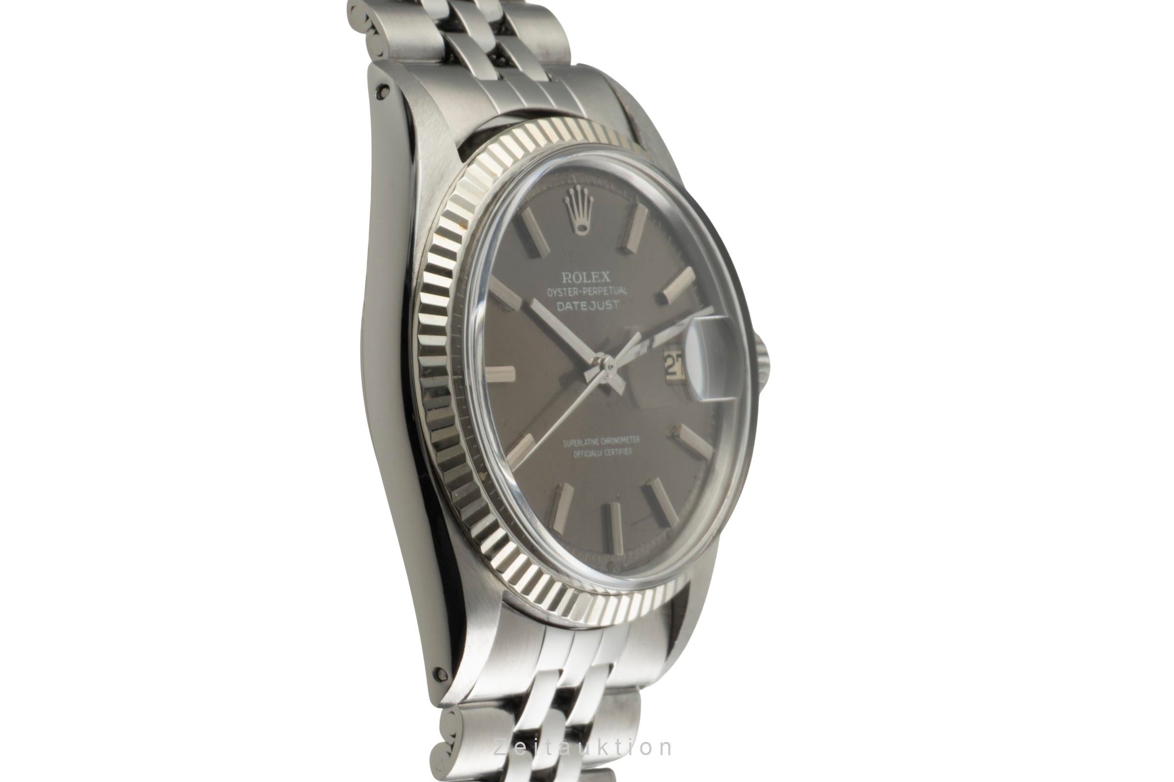 Rolex Datejust acier / or blanc automatique montre pour hommes 1601 Vintage  [2603098]