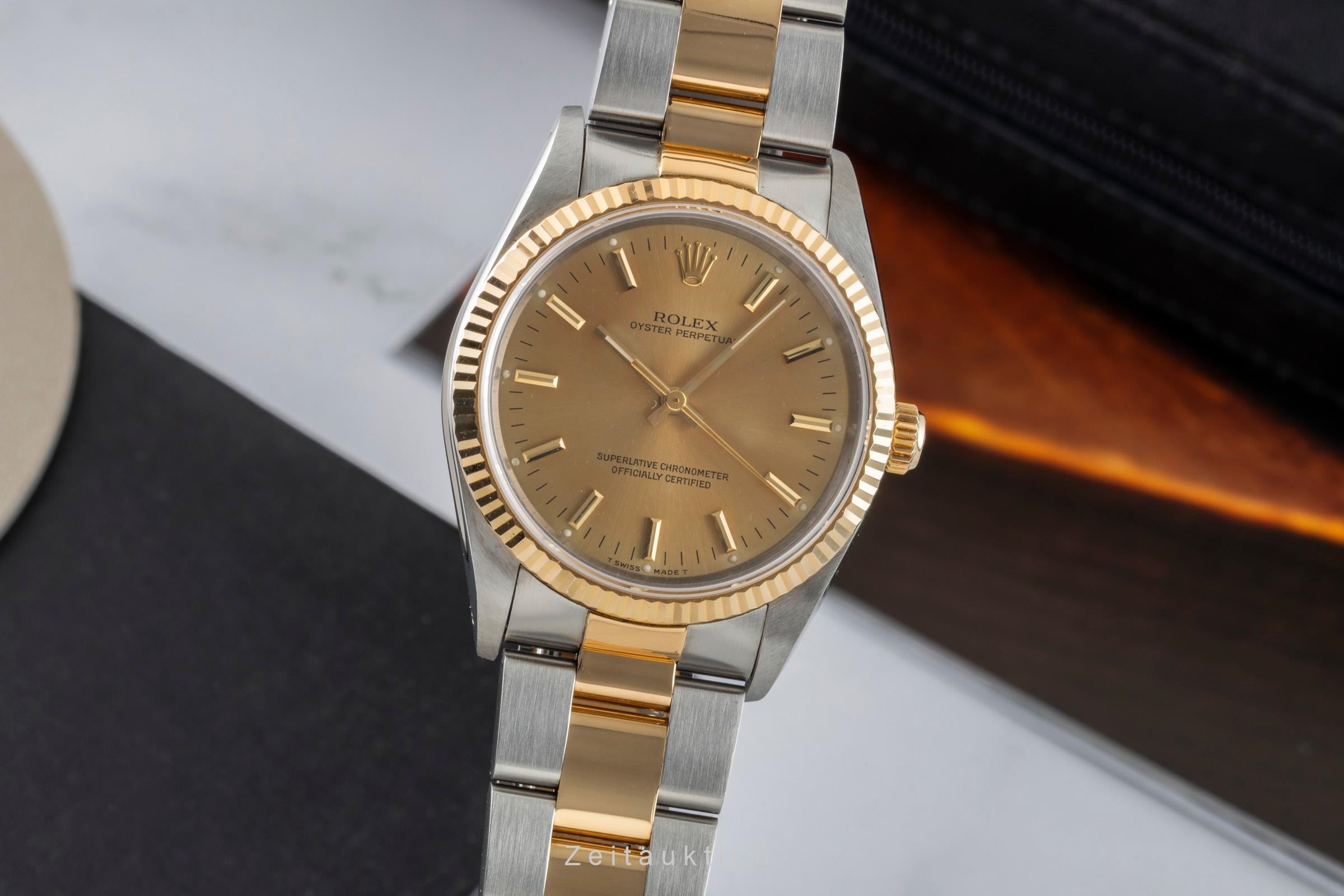 Rolex Oyster Perpetual steel / gold automatic men's watch 14233  [2603099]