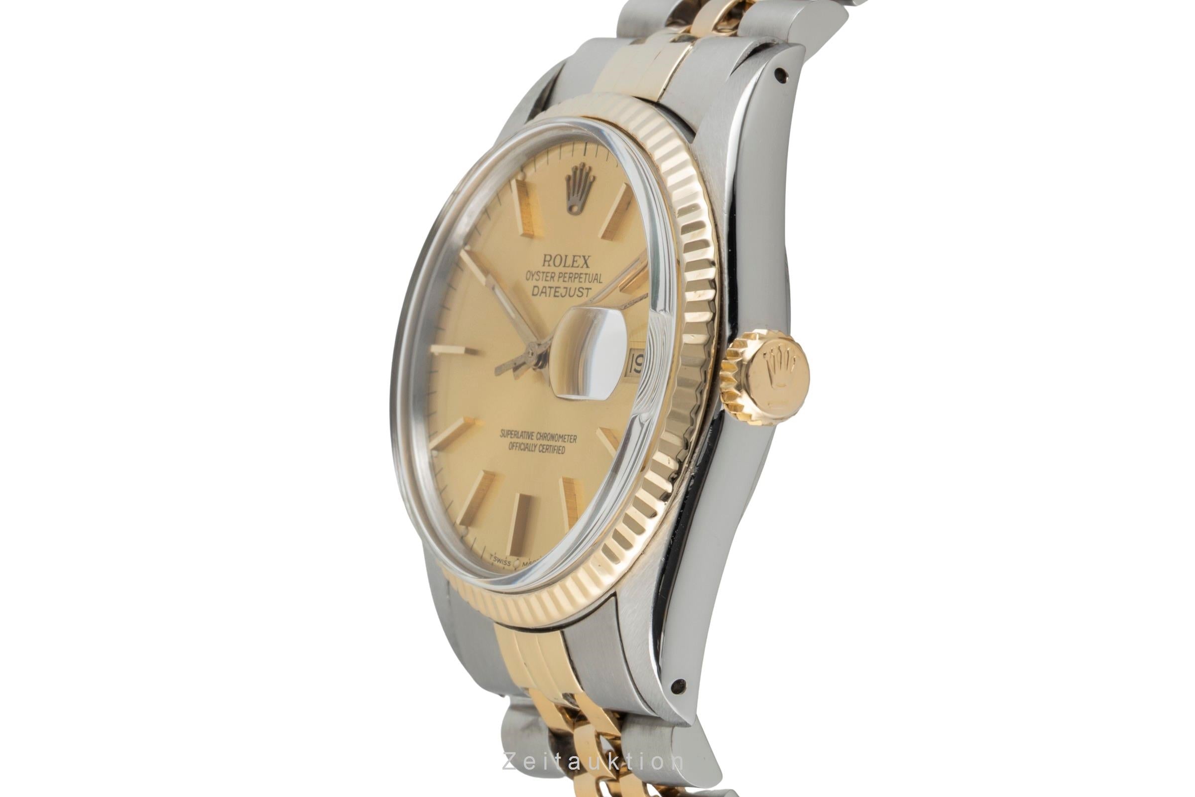 Rolex Datejust acier / or  automatique montre pour hommes 16013 Vintage  [2603100]