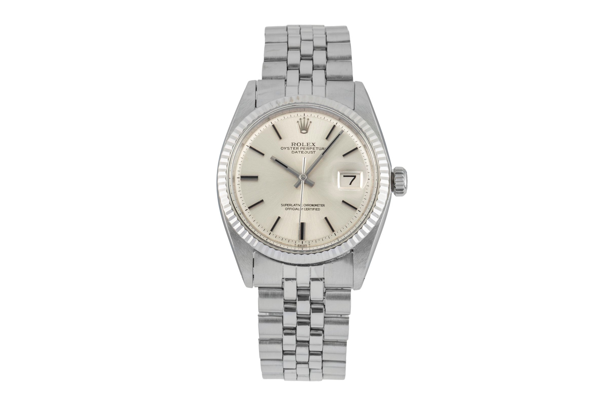 Rolex Datejust steel / white gold automatic men's watch 1601 Vintage  [2603103]