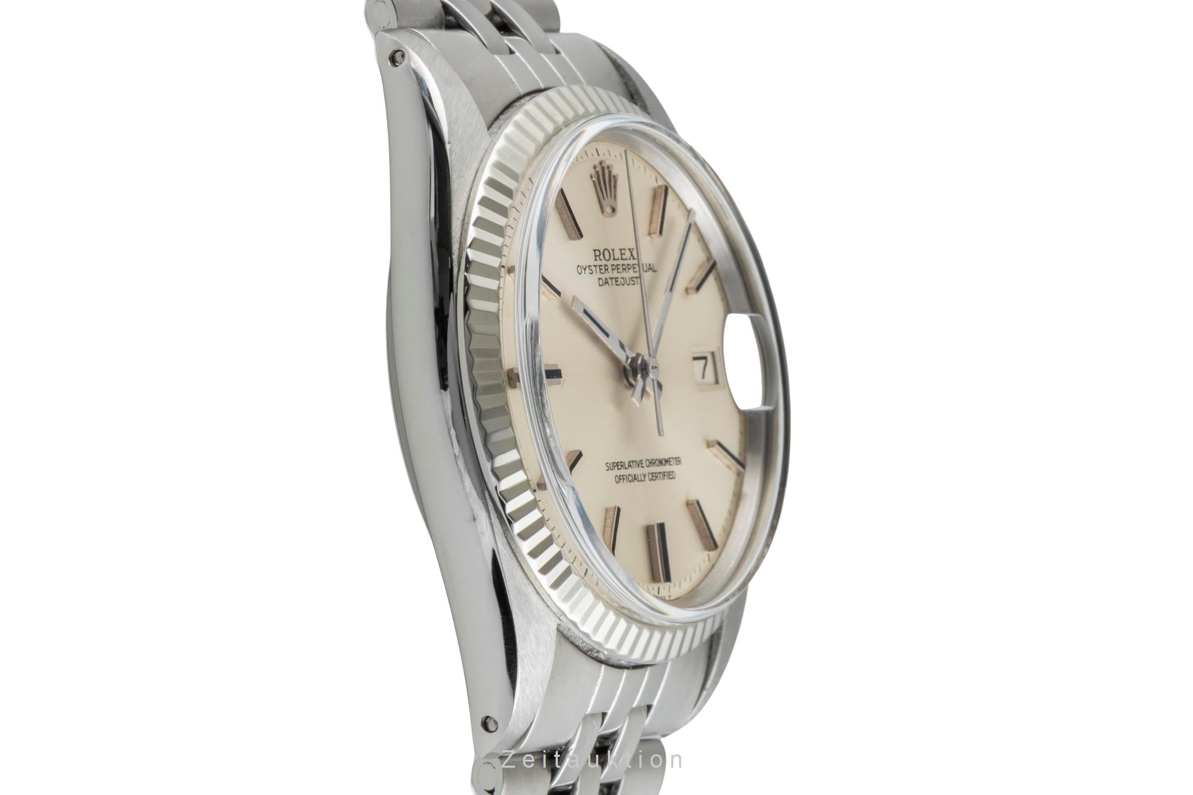 Rolex Datejust 36 Silver Dial Stahl / Weissgold Automatik Herrenuhr 1601 Vintage [2603103]