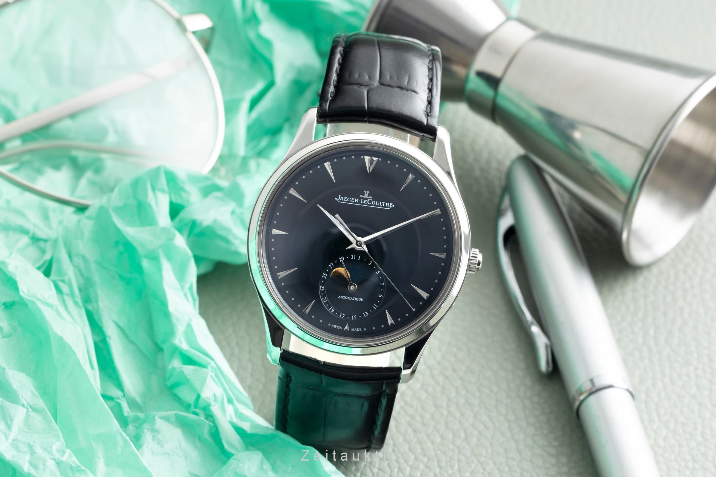 Jaeger LeCoultre Master Ultra Thin steel automatic men's watch Q1368470  , 176.8.64.S  [2603105]
